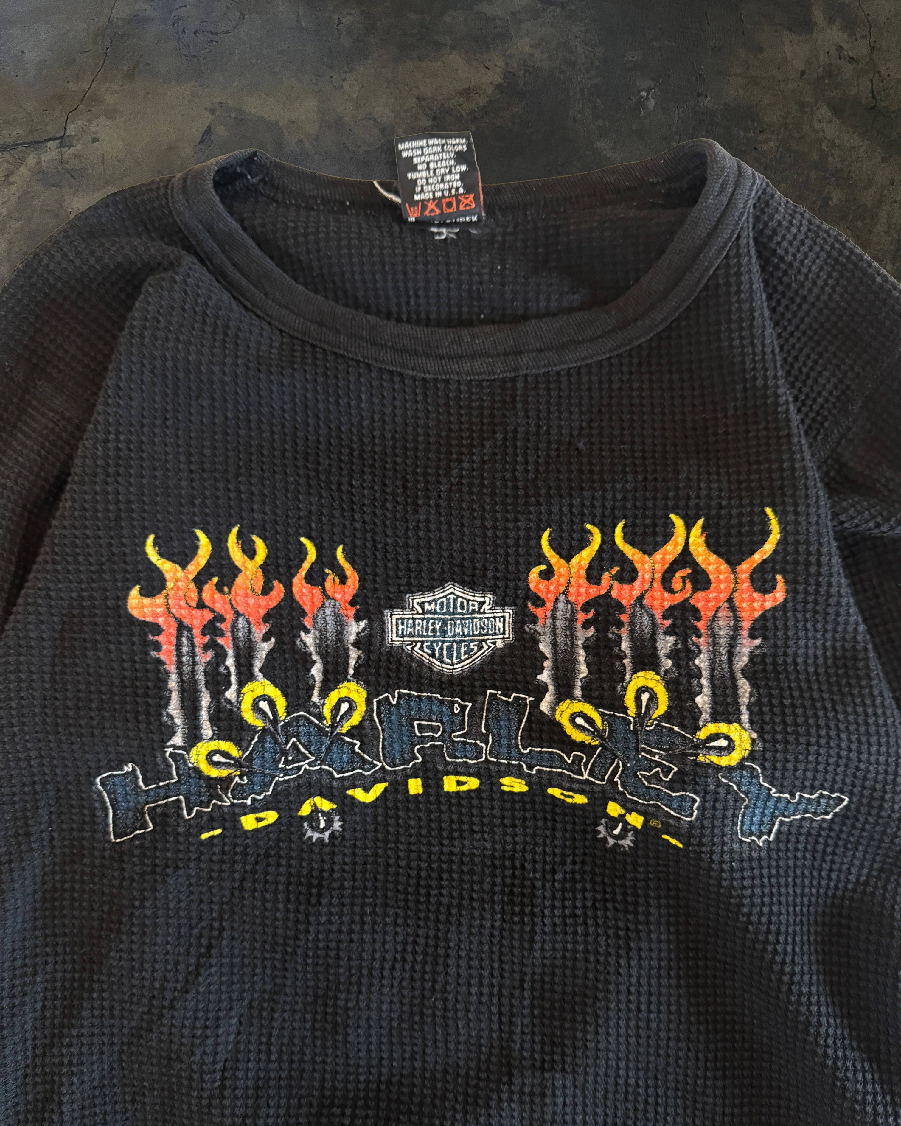 1990s HARLEY DAVIDSON THERMAL LONGSLEEVE - Image 2