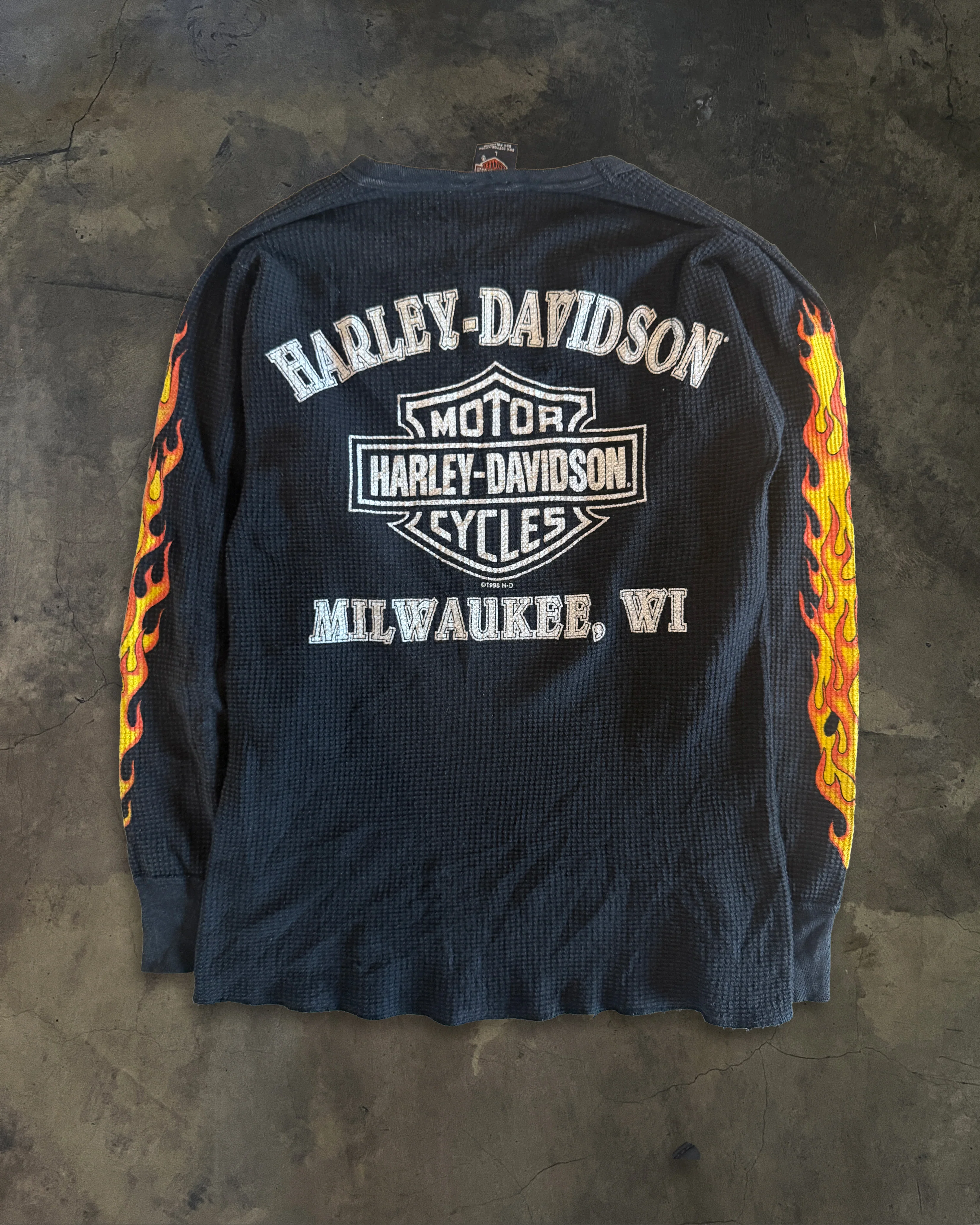 1990s HARLEY DAVIDSON THERMAL LONGSLEEVE - Image 4