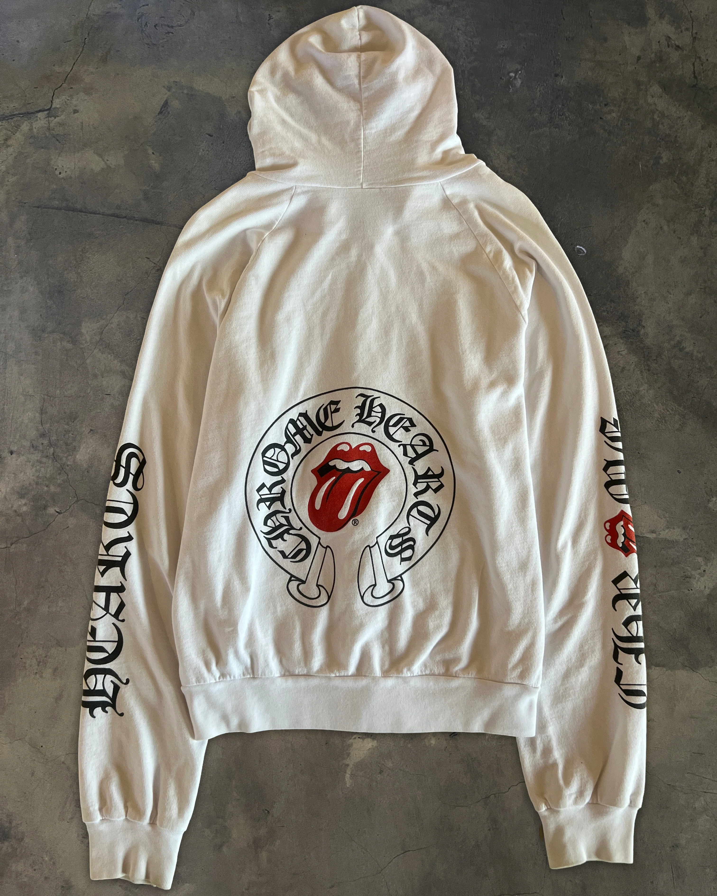 2002 VINTAGE CHROME HEARTS X THE ROLLING STONES ZIP UP HOODIE - Image 5