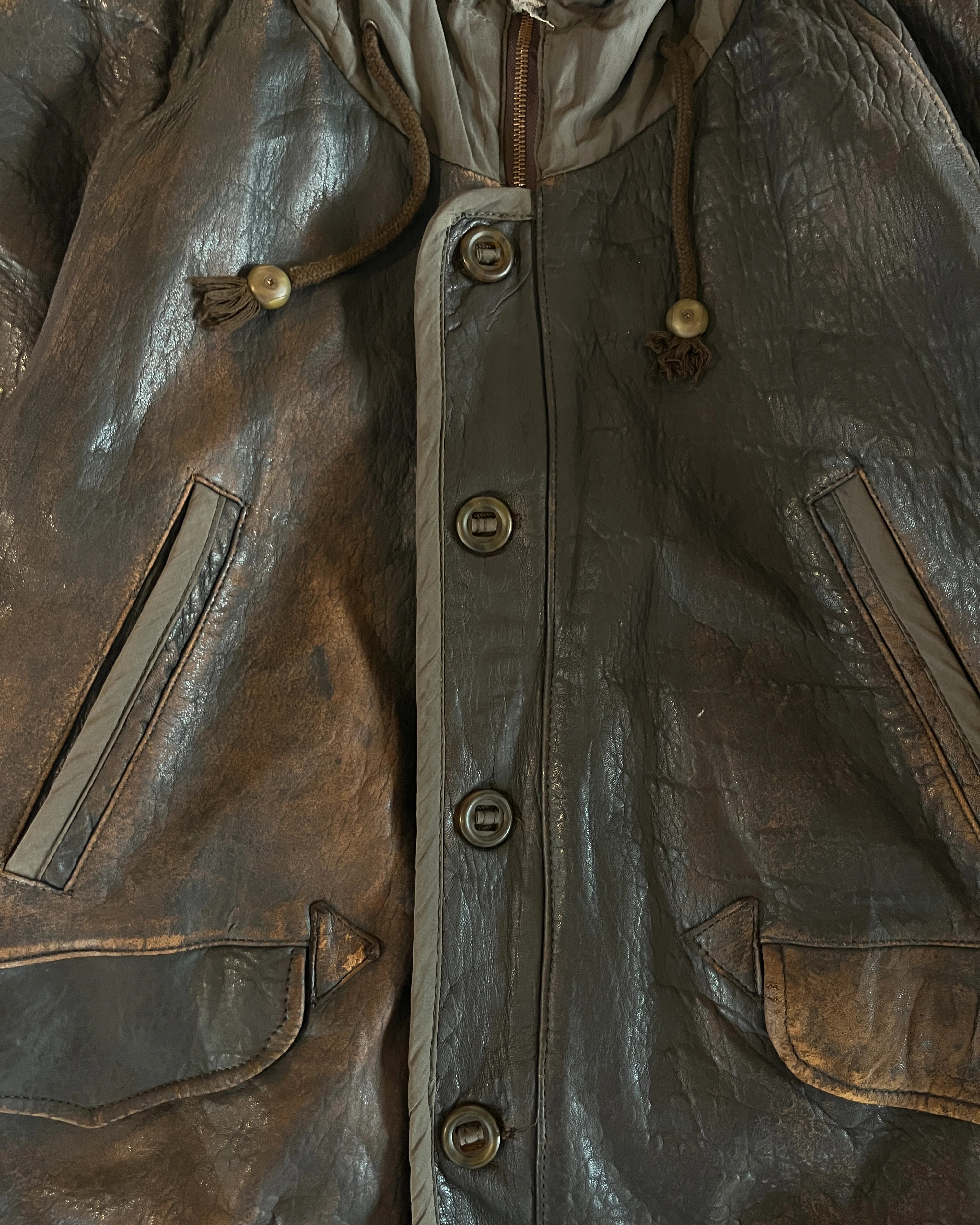 80'S BONEVILLE LEATHER BOMBER BY MASSIMO OSTI - Image 3