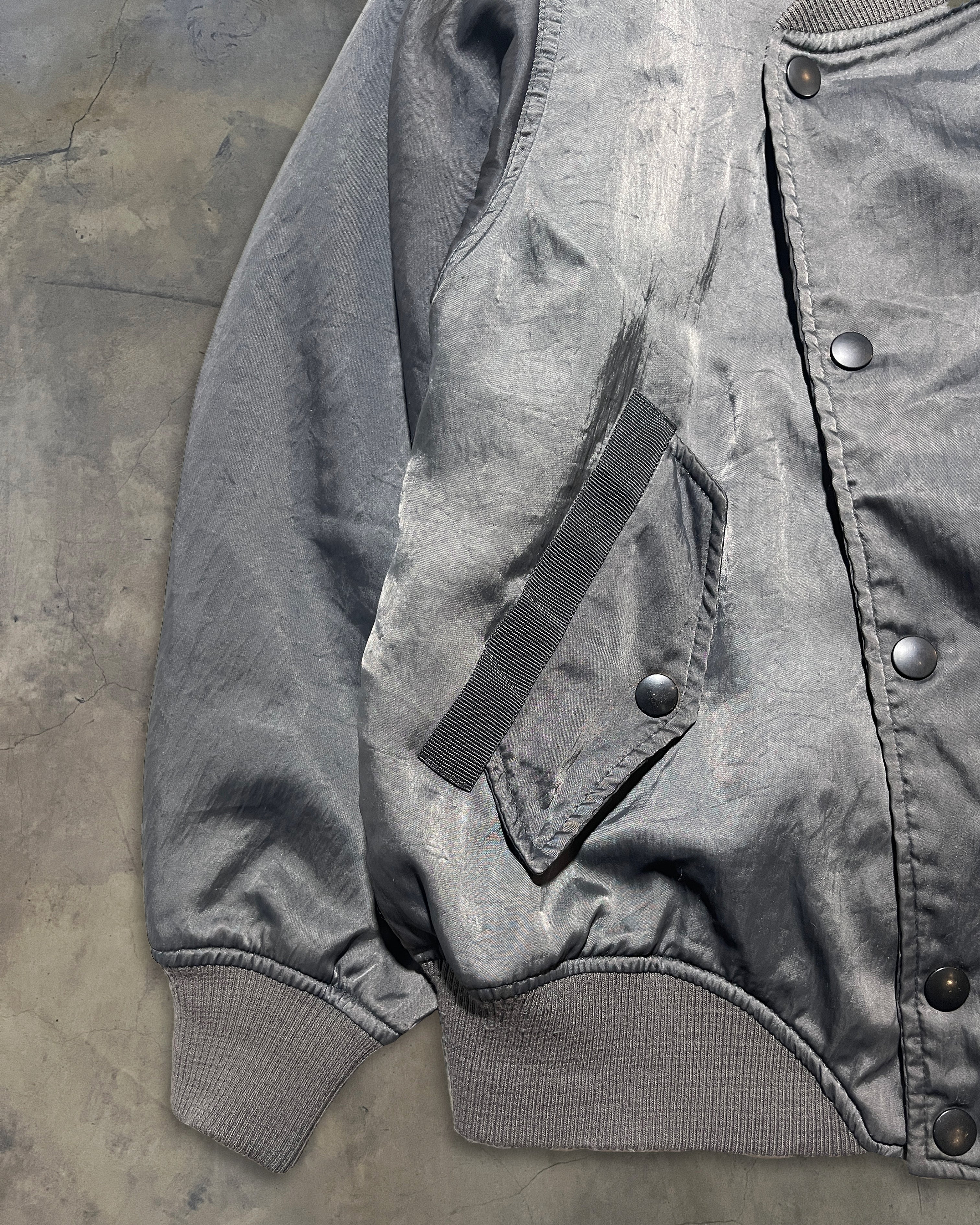 80's ISSEY MIYAKE X NISSAN "SKYLINE" ASYMMETRICAL BOMBER JACKET - Image 5