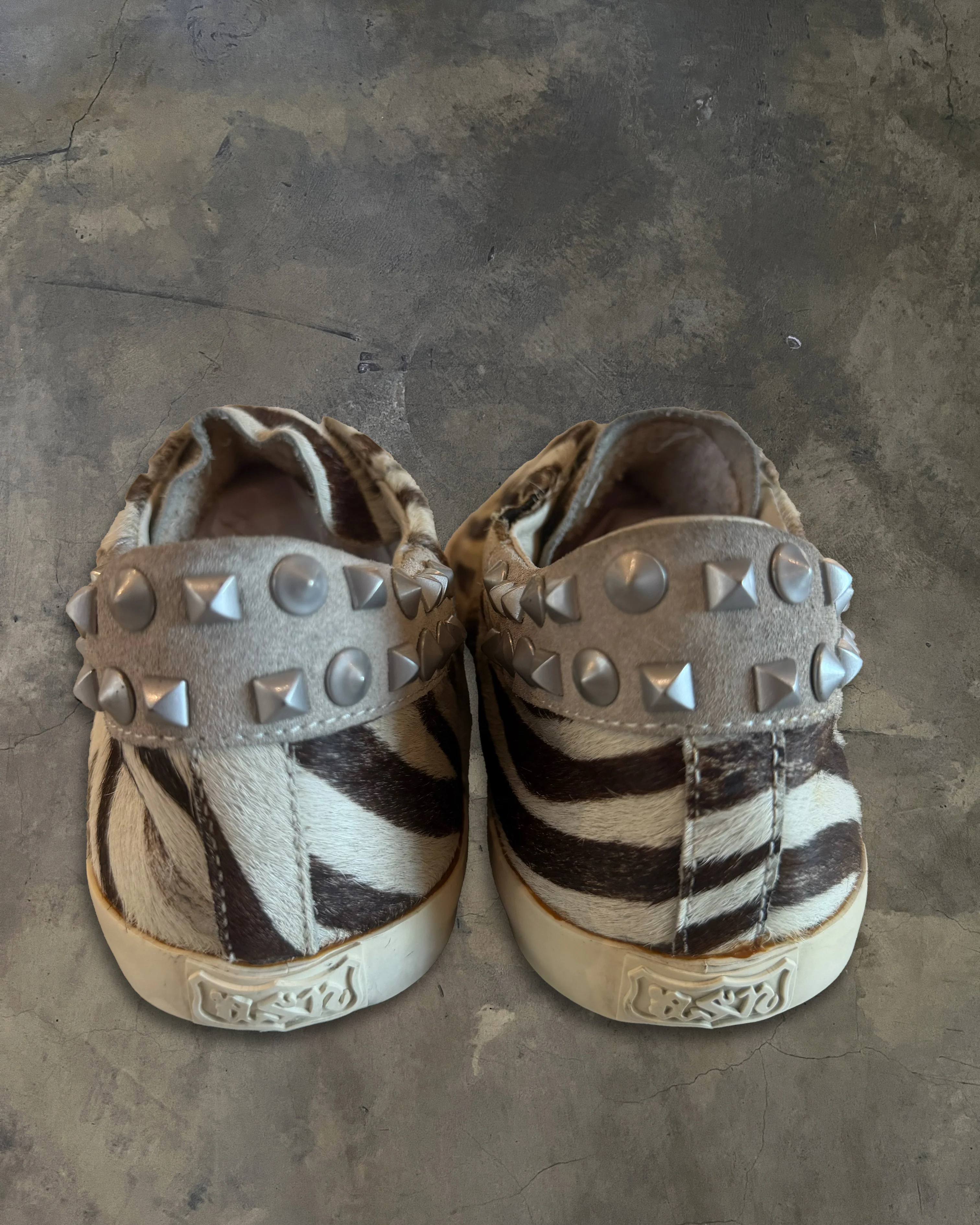 ASH LOW TOP PONY HAIR STUDDED SNEAKERS - Image 4