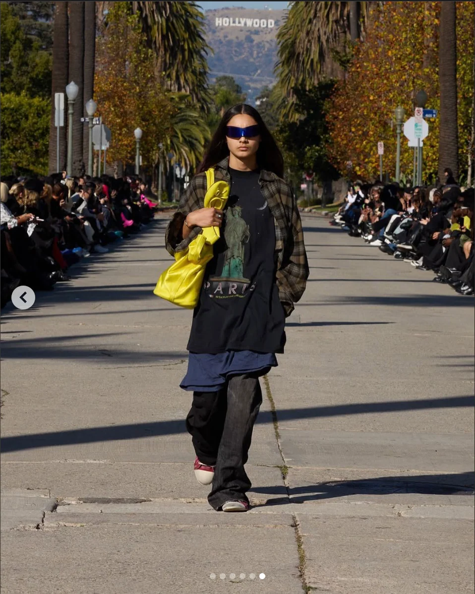 BALENCIAGA FW2024 STATUE OF LIBERTY LAYERED FLANNEL - Image 4