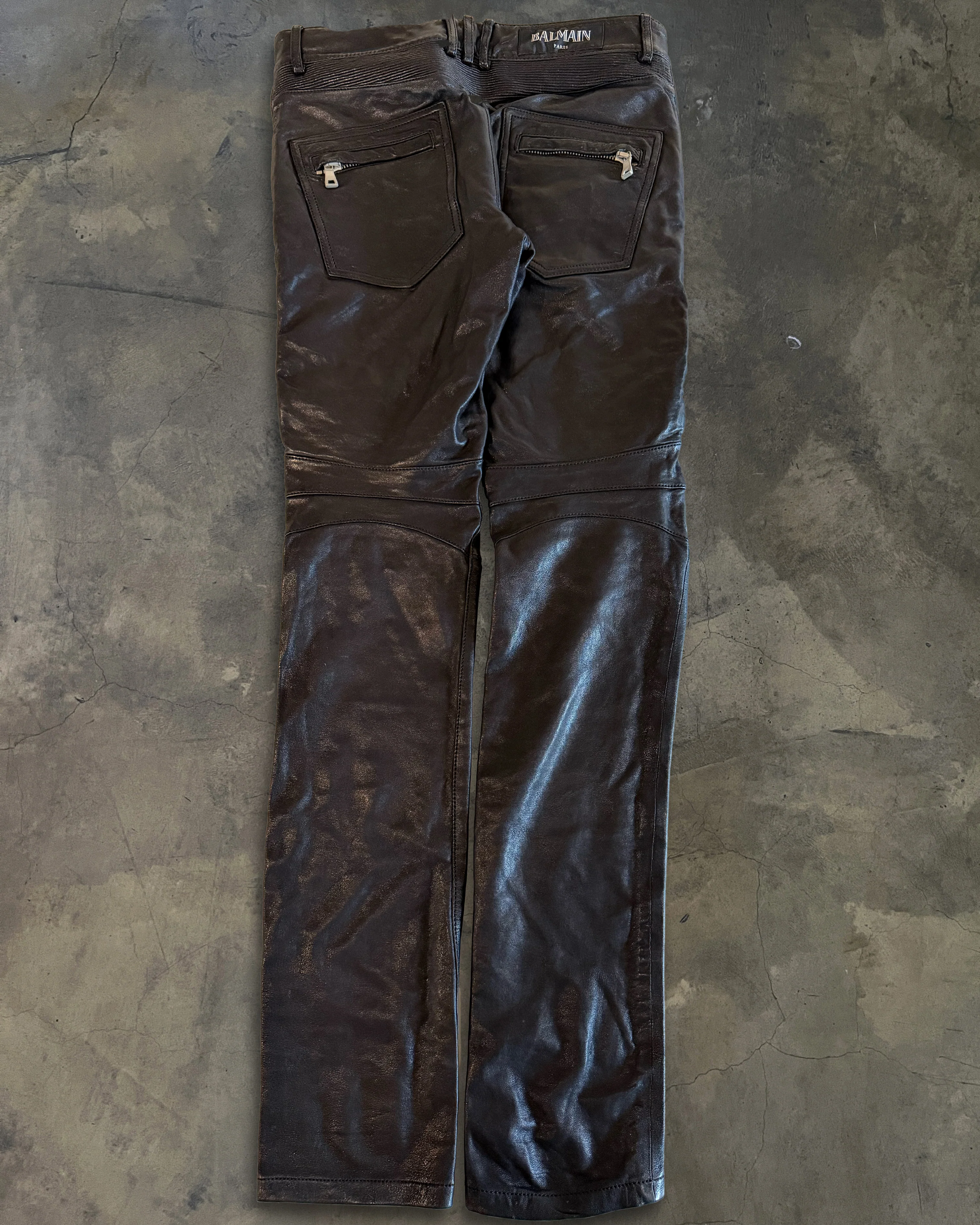 BALMAIN FW2013 LAMBSKIN BIKER DENIM - Image 4