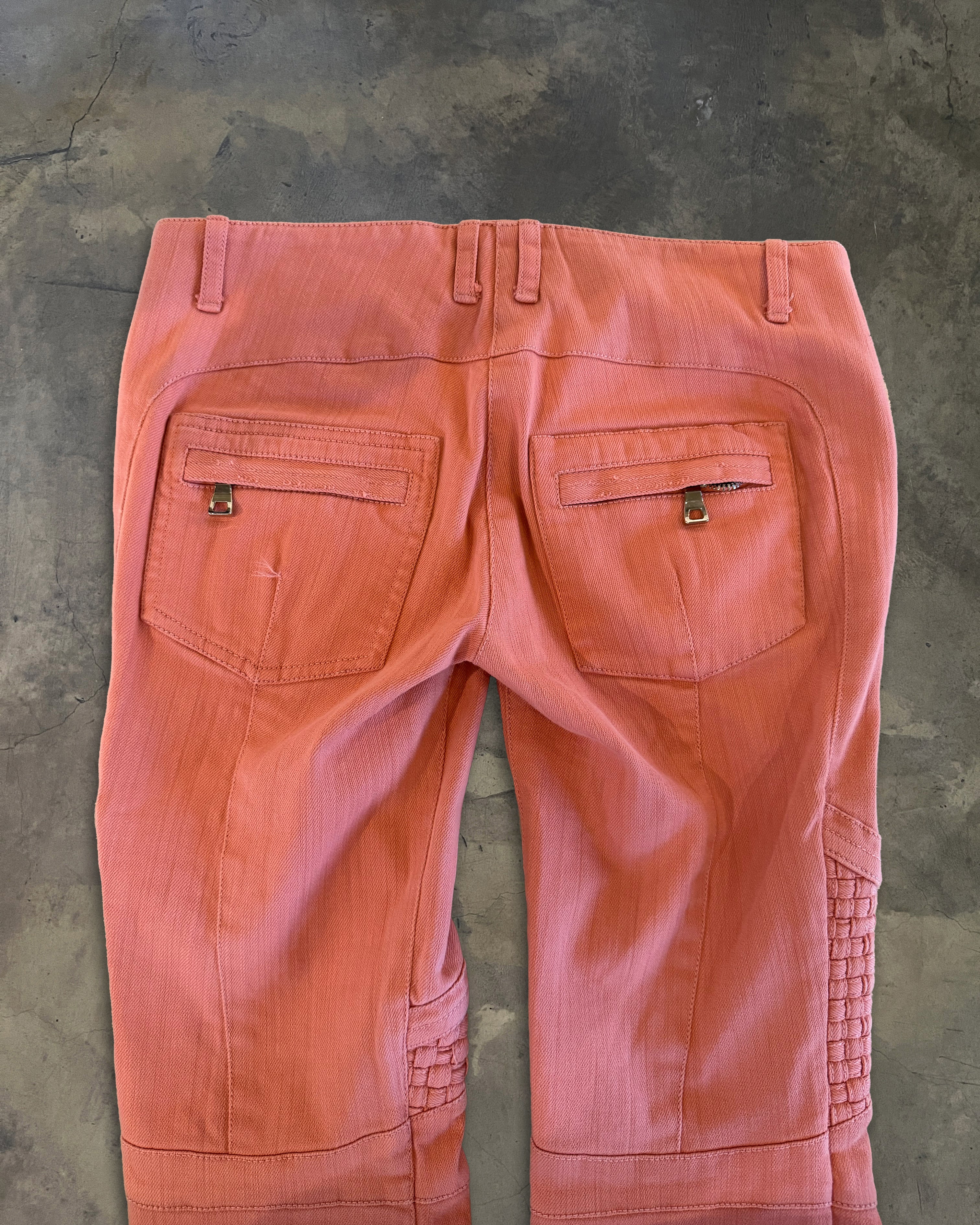 BALMAIN PINK BIKER DENIM - Image 5