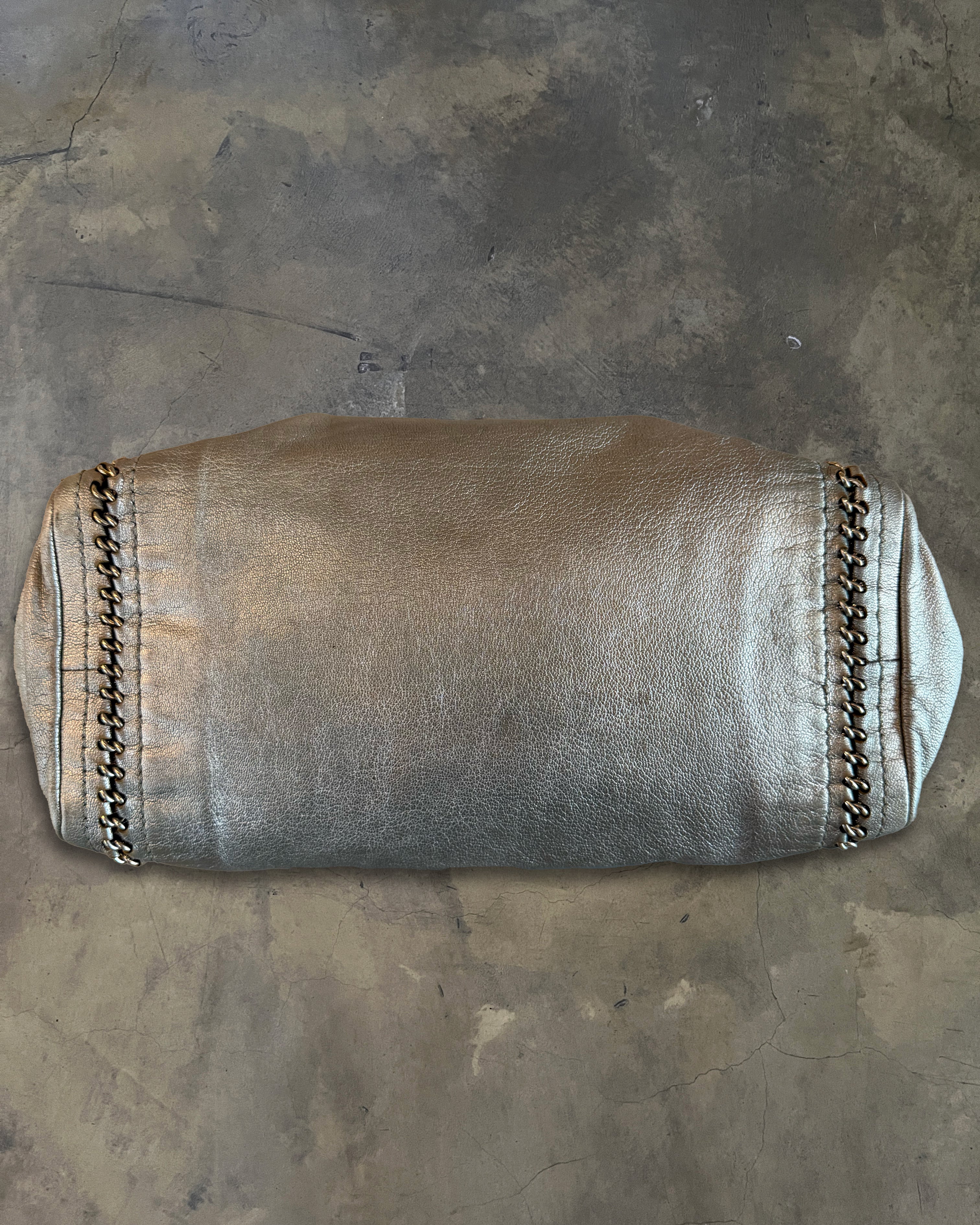 CHANEL 2006 CC LUX LIGNE METALLIC BOWLING BAG - Image 5