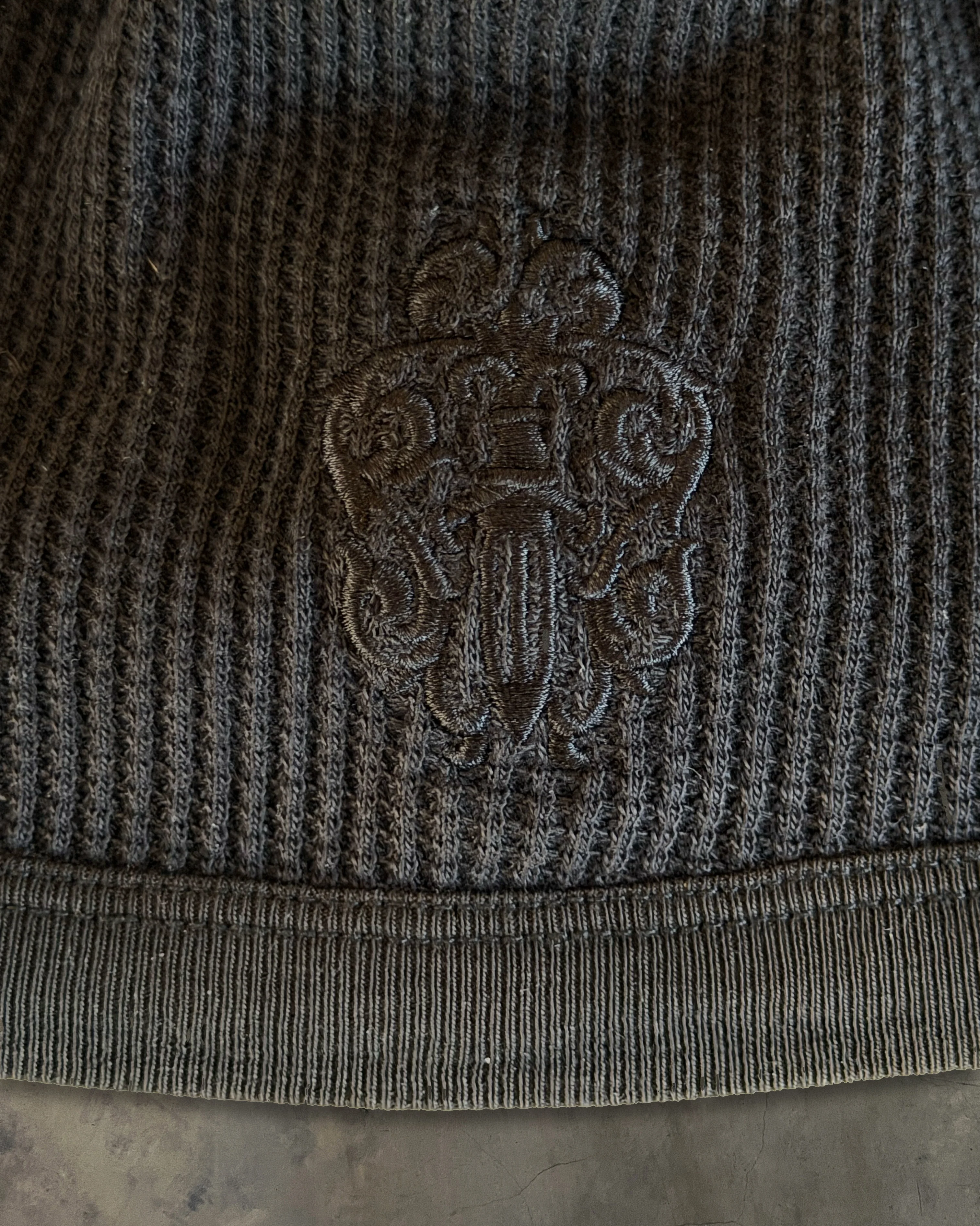 CHROME HEARTS DAGGER WAFFLE KNIT BEANIE - Image 2