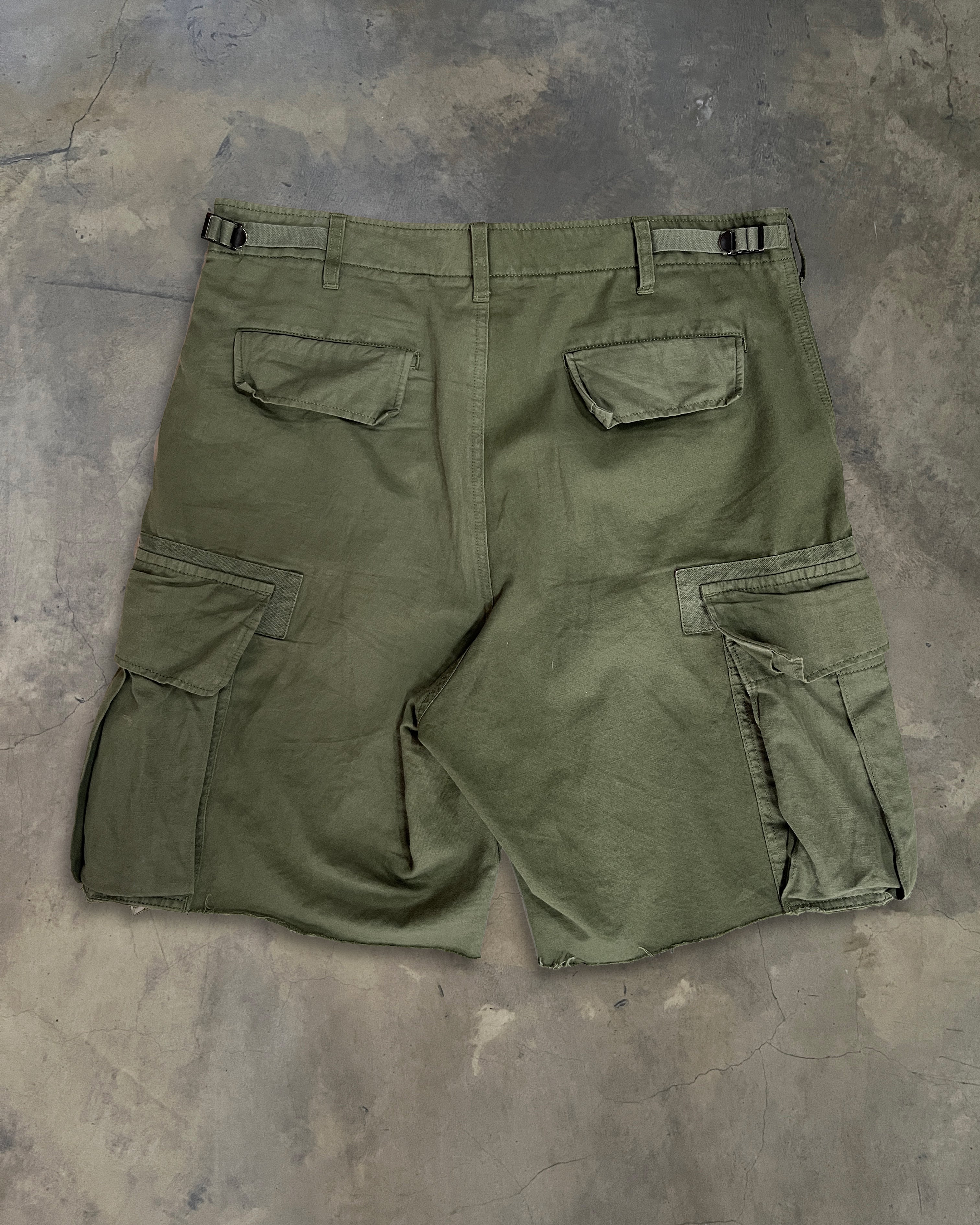 COMME DES GARCONS HOMME SS2020 FRINGED MILITAIRY SHORTS - Image 5