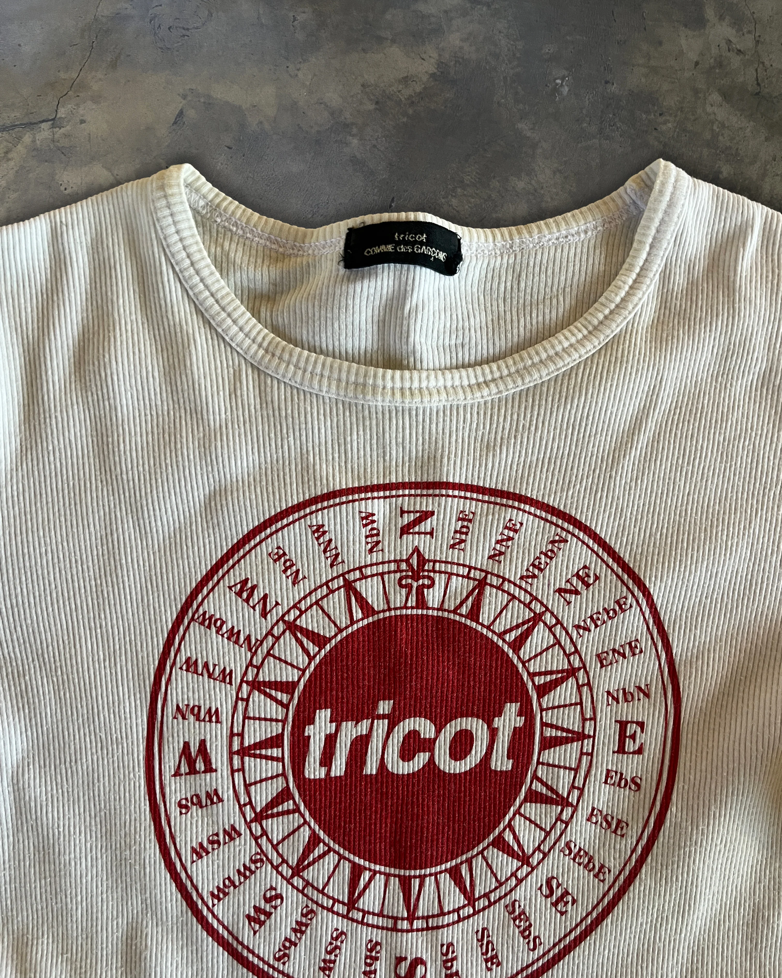 COMME DES GARCONS TRICOT COMPASS RIBBED TEE - Image 2