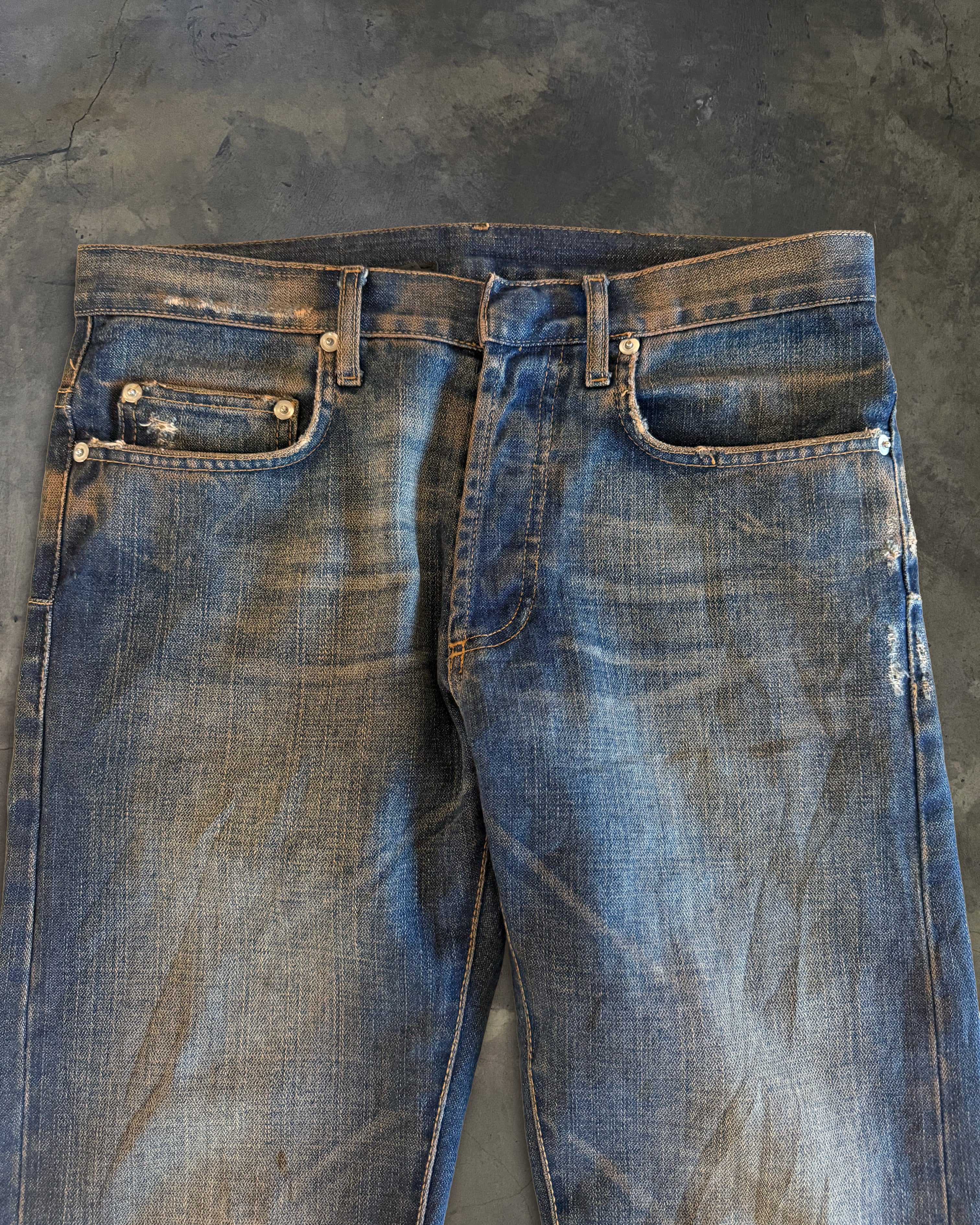 DIOR HOMME AW2005 'IN THE MORNING' STRAIGHT CUT RUST DENIM - Image 2