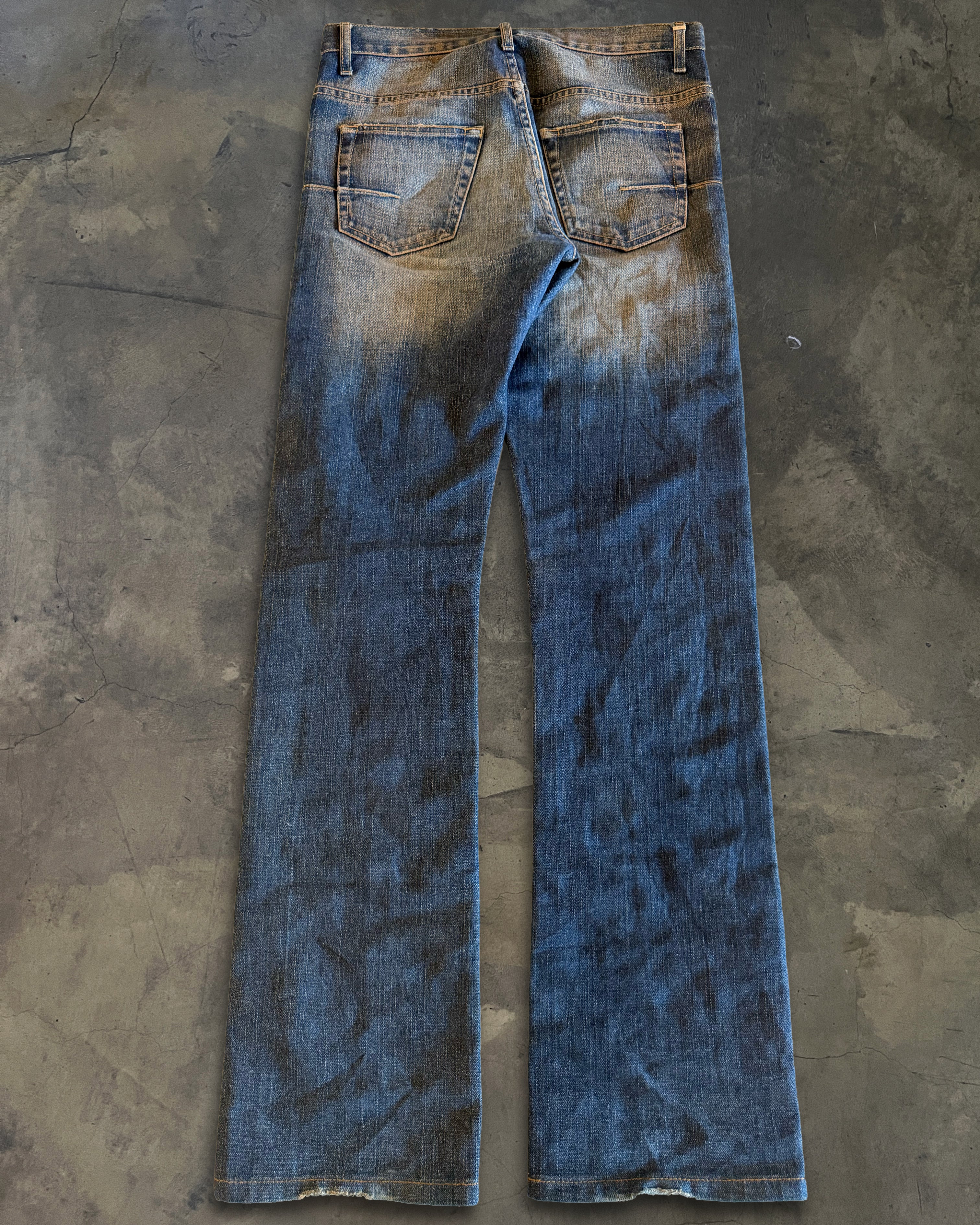 DIOR HOMME AW2005 'IN THE MORNING' STRAIGHT CUT RUST DENIM - Image 4
