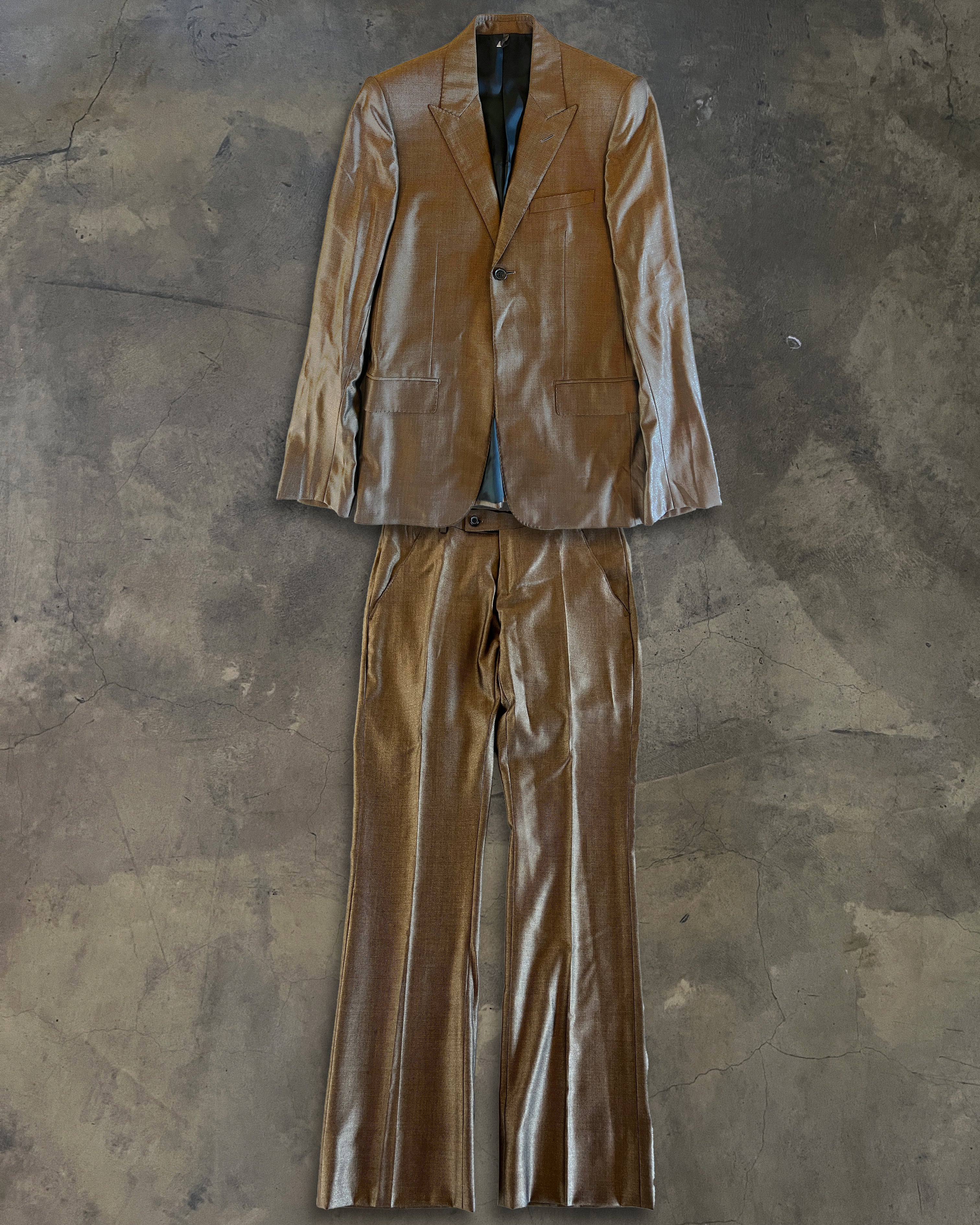 DIOR HOMME AW2005 ' IN THE MORNING' GOLD SUIT