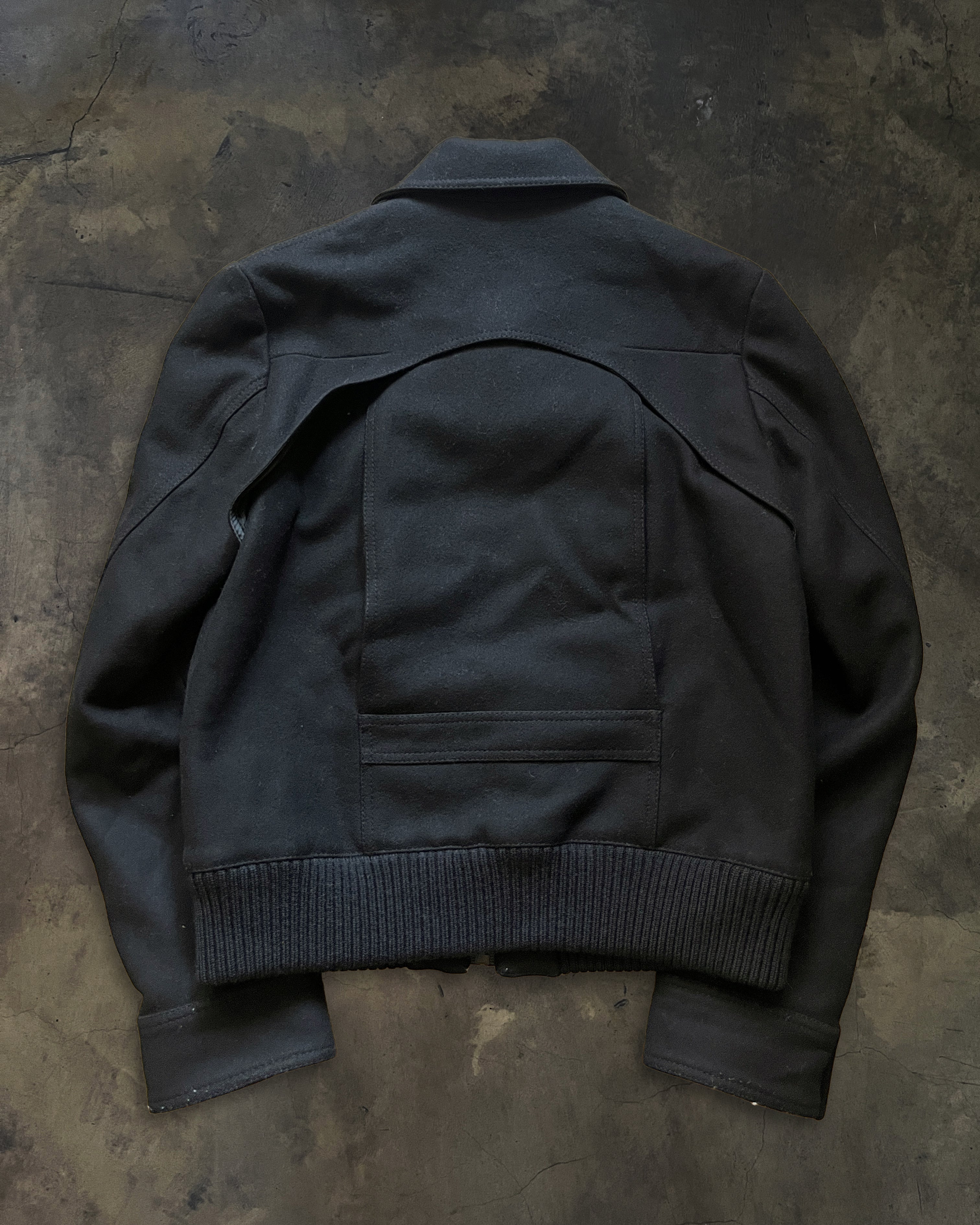 DIOR HOMME AW2006 PANEL LAYER WOOL BOMBER JACKET - Image 6