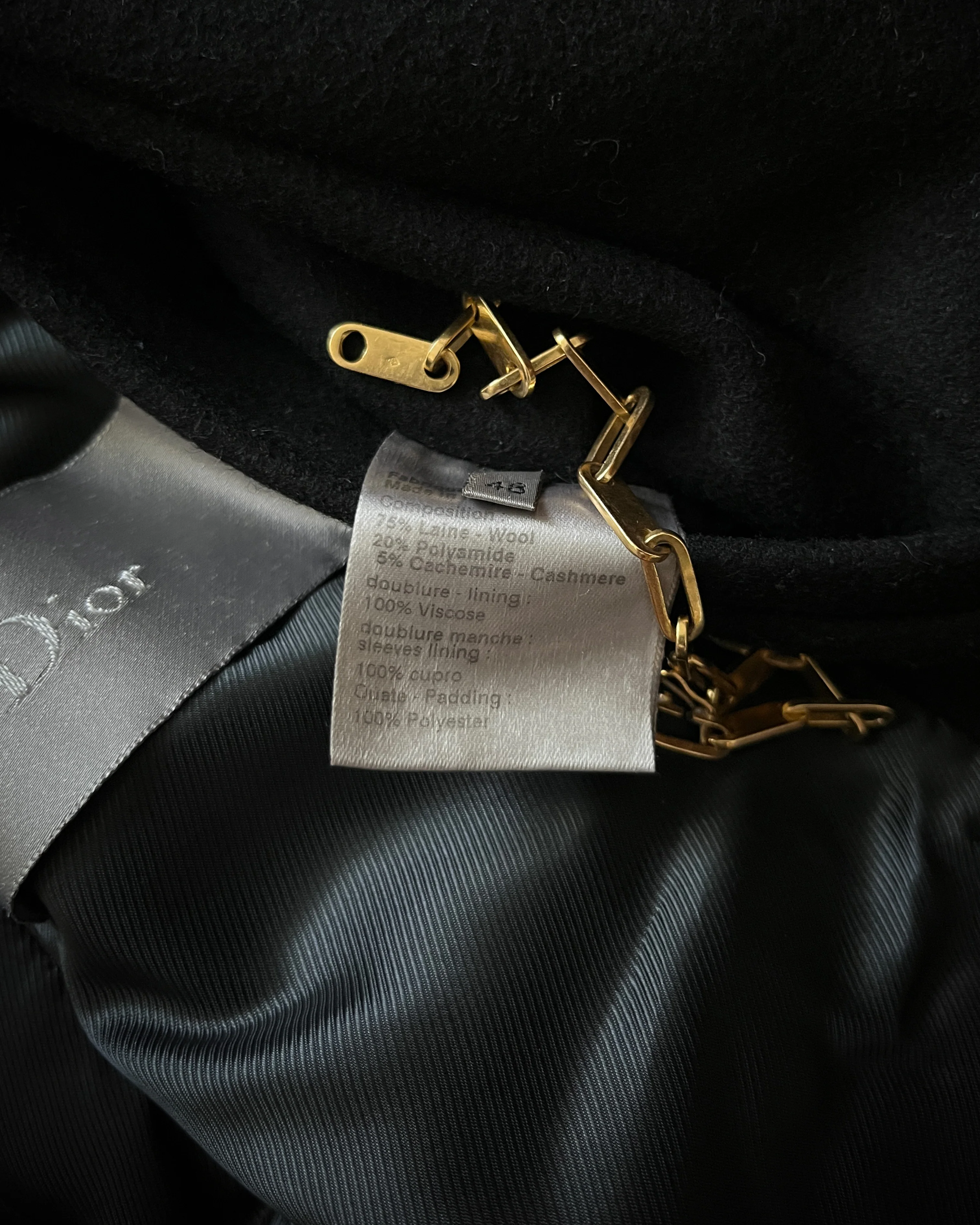 DIOR HOMME AW2006 PANEL LAYER WOOL BOMBER JACKET - Image 8