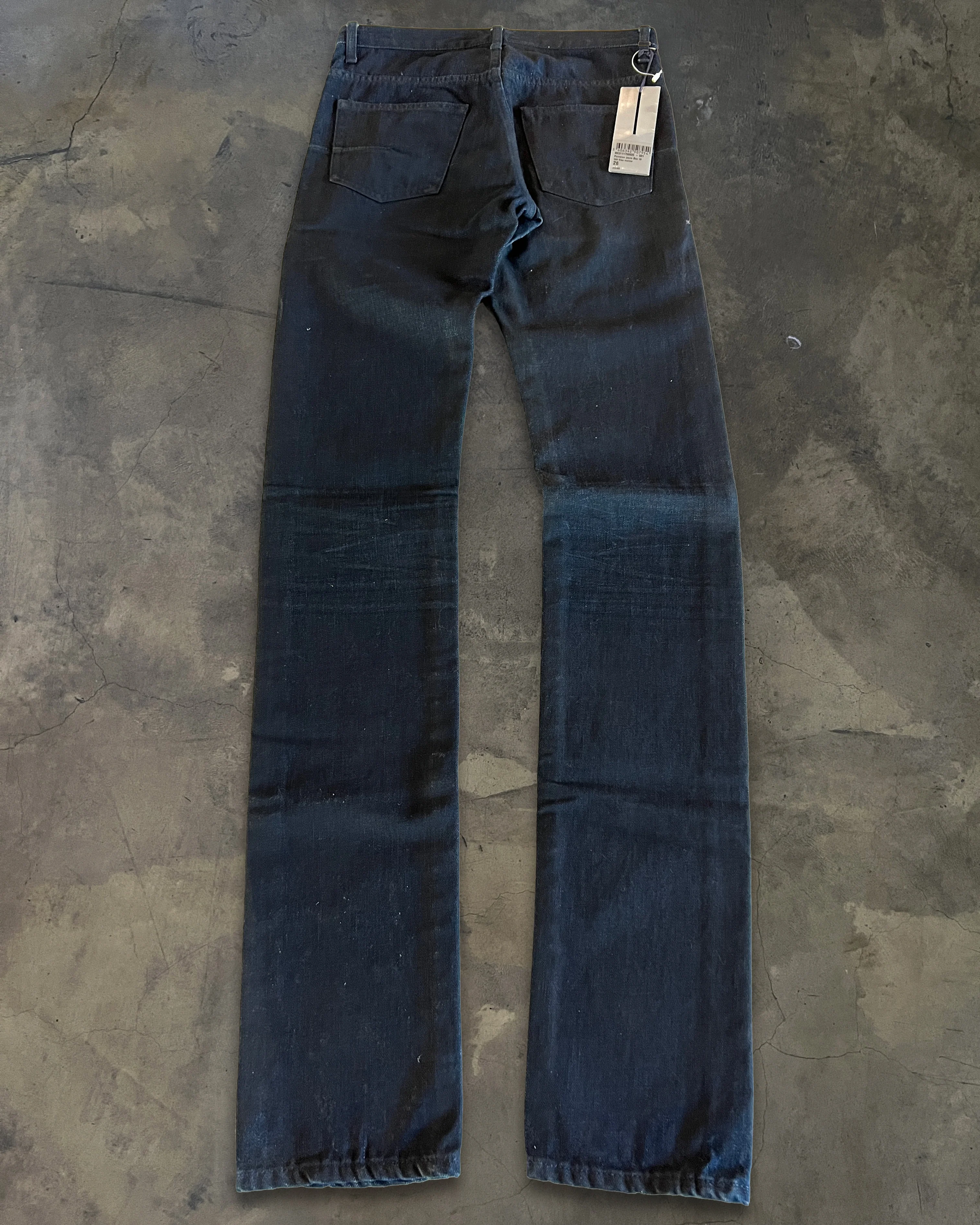 DIOR HOMME AW2008 'LUMIERE DU NORD' WAXED BLEU MARINE DENIM - Image 4