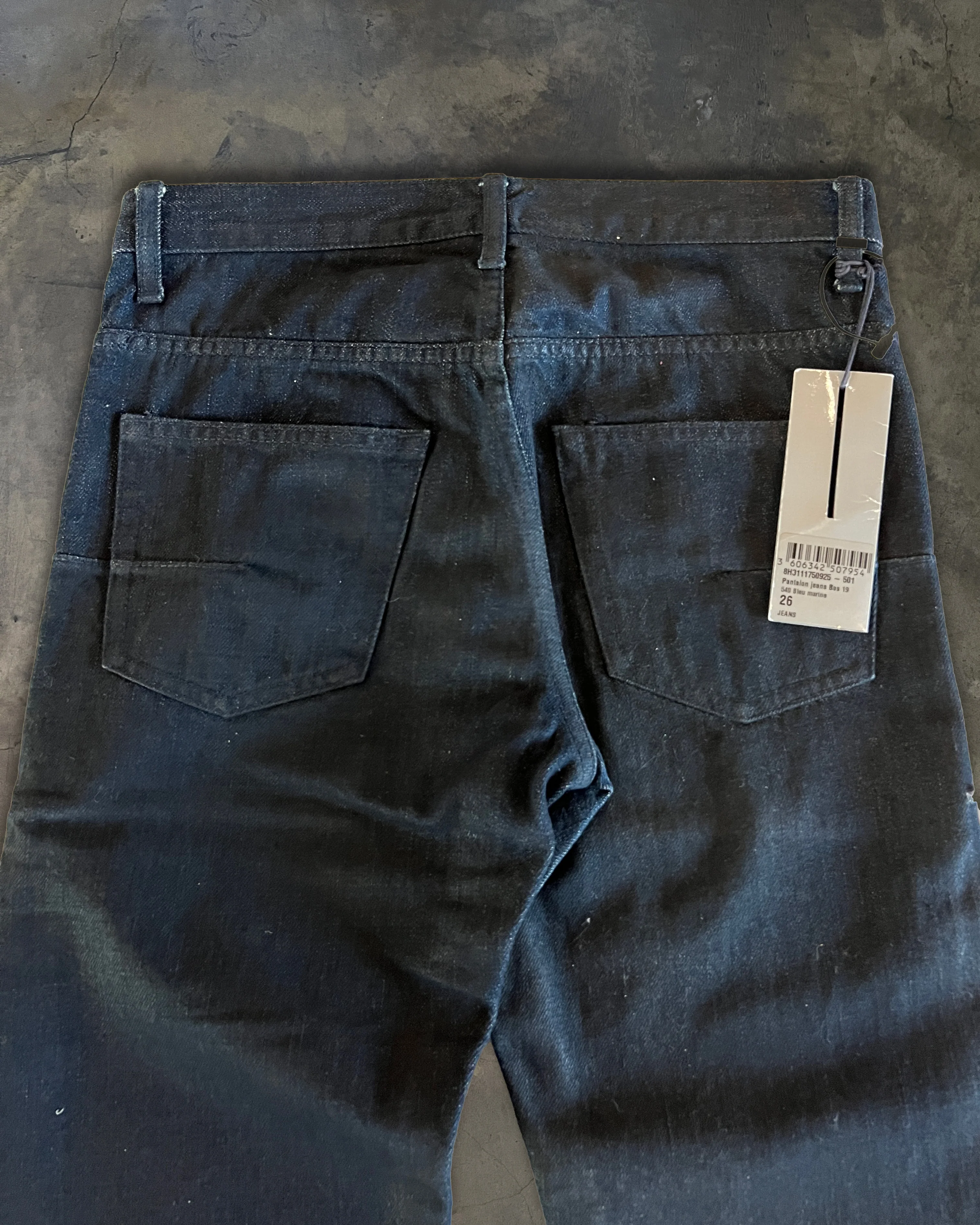 DIOR HOMME AW2008 'LUMIERE DU NORD' WAXED BLEU MARINE DENIM - Image 5