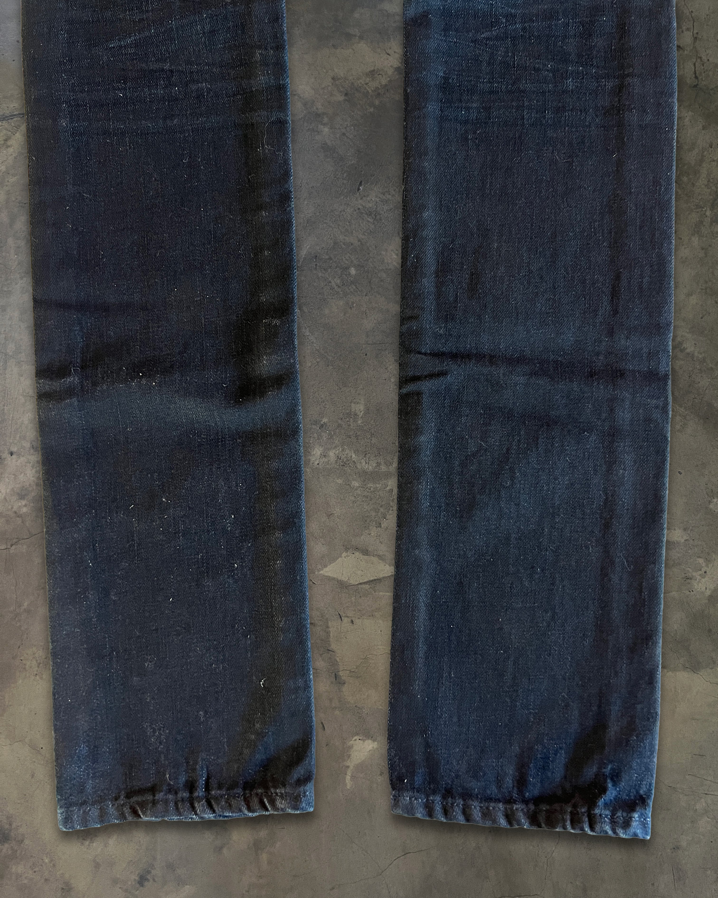 DIOR HOMME AW2008 'LUMIERE DU NORD' WAXED BLEU MARINE DENIM - Image 6