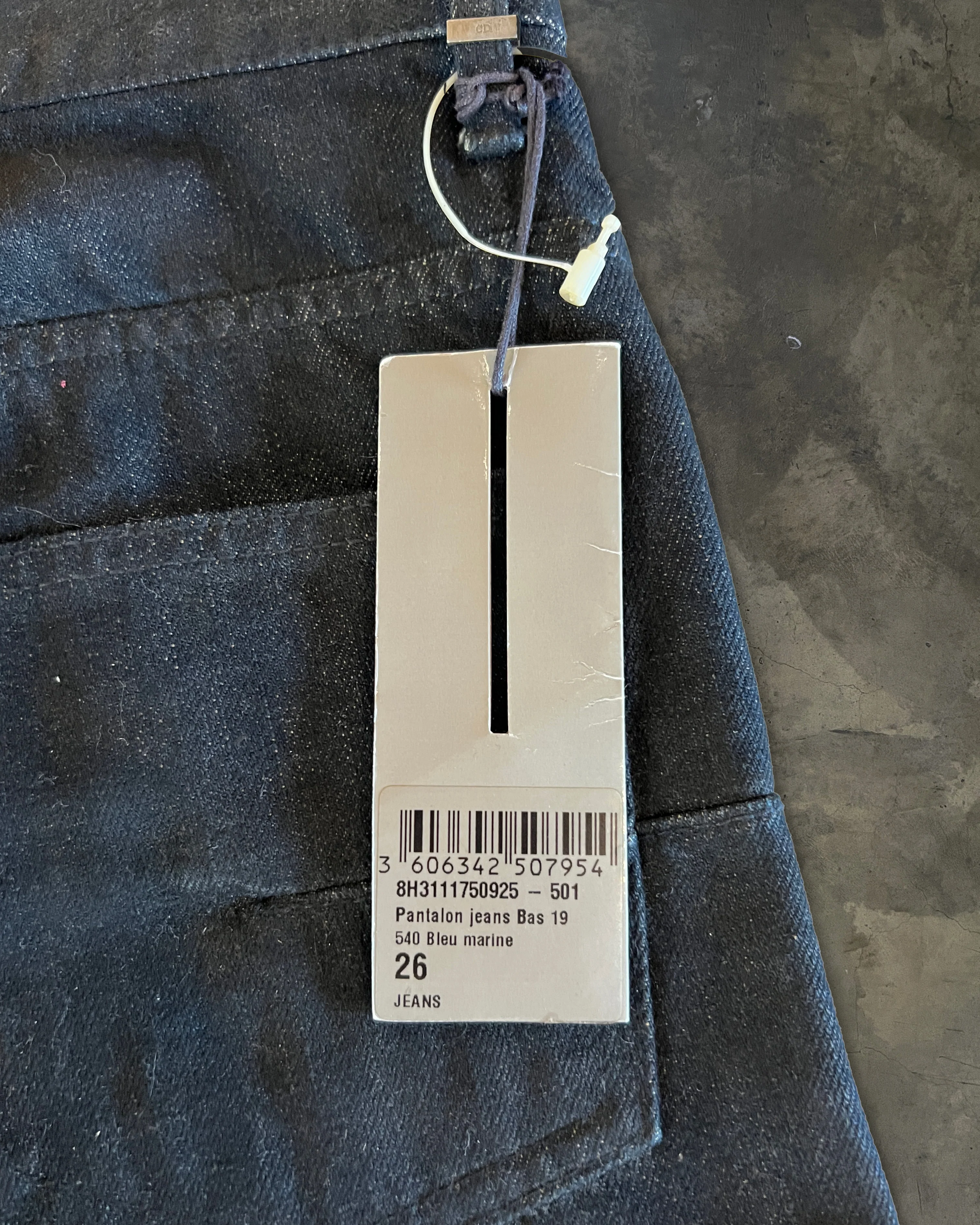 DIOR HOMME AW2008 'LUMIERE DU NORD' WAXED BLEU MARINE DENIM - Image 7