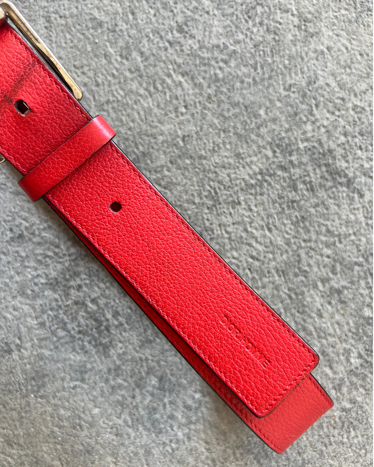 DIOR HOMME AW2013 'UNTIL IT BECAME' RED LEATHER BELT - Image 2