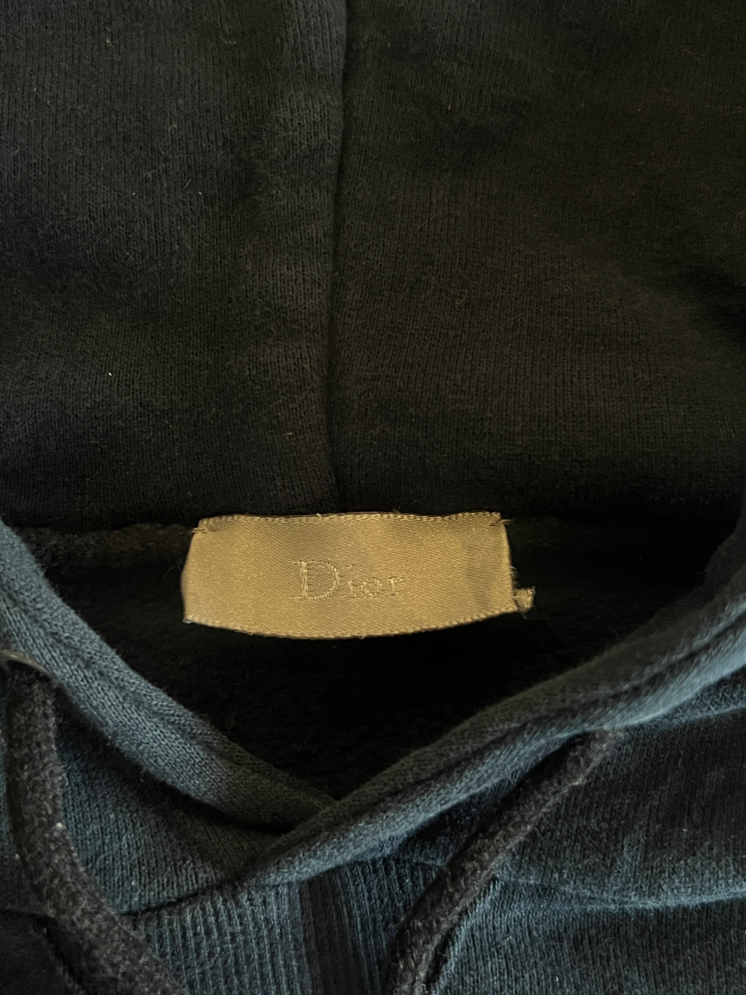 DIOR HOMME FW2008 NAVY SNAP BUTTON HOODIE - Image 5