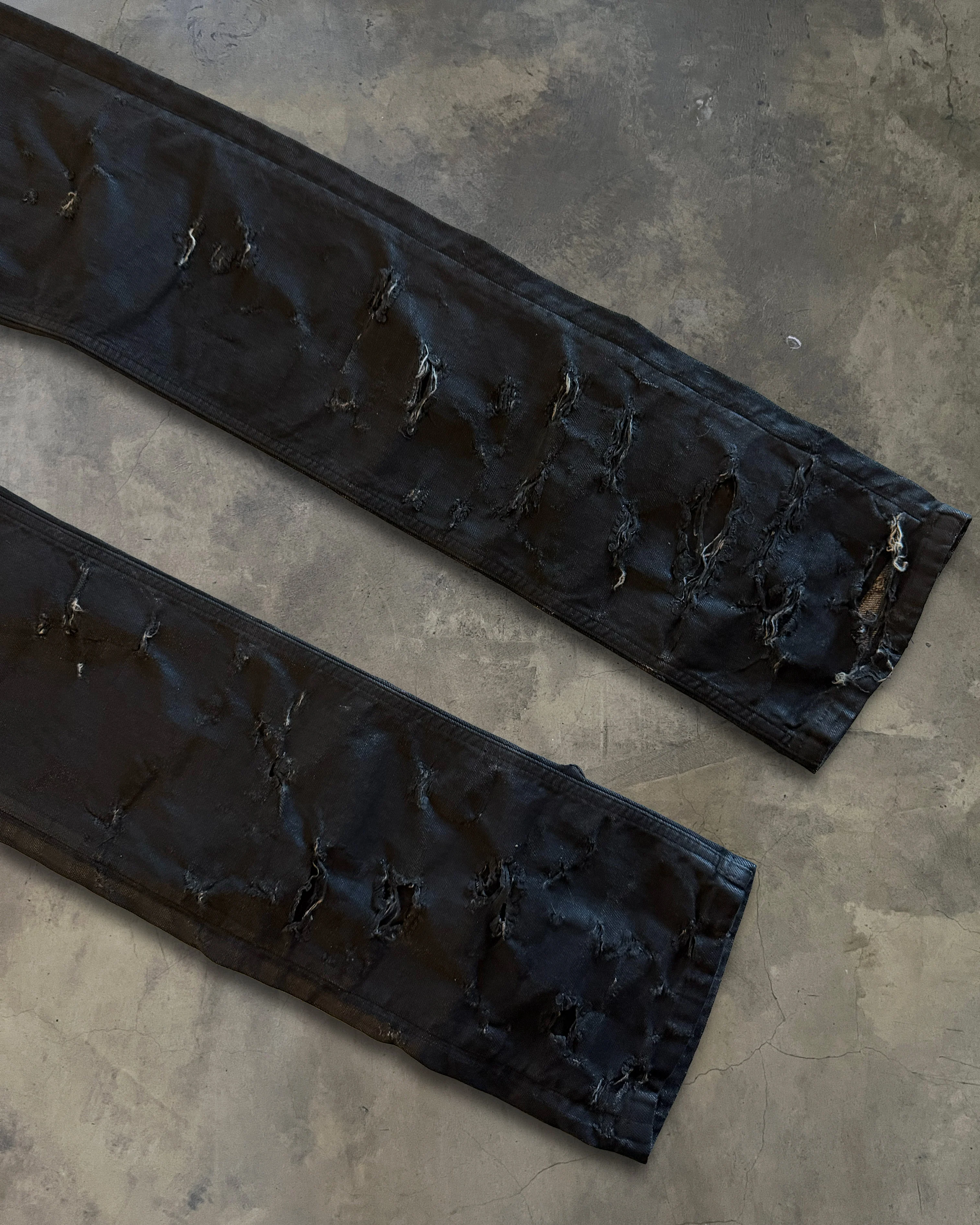 DIOR HOMME SS2004 "STRIP" WAXED DENIM - Image 3