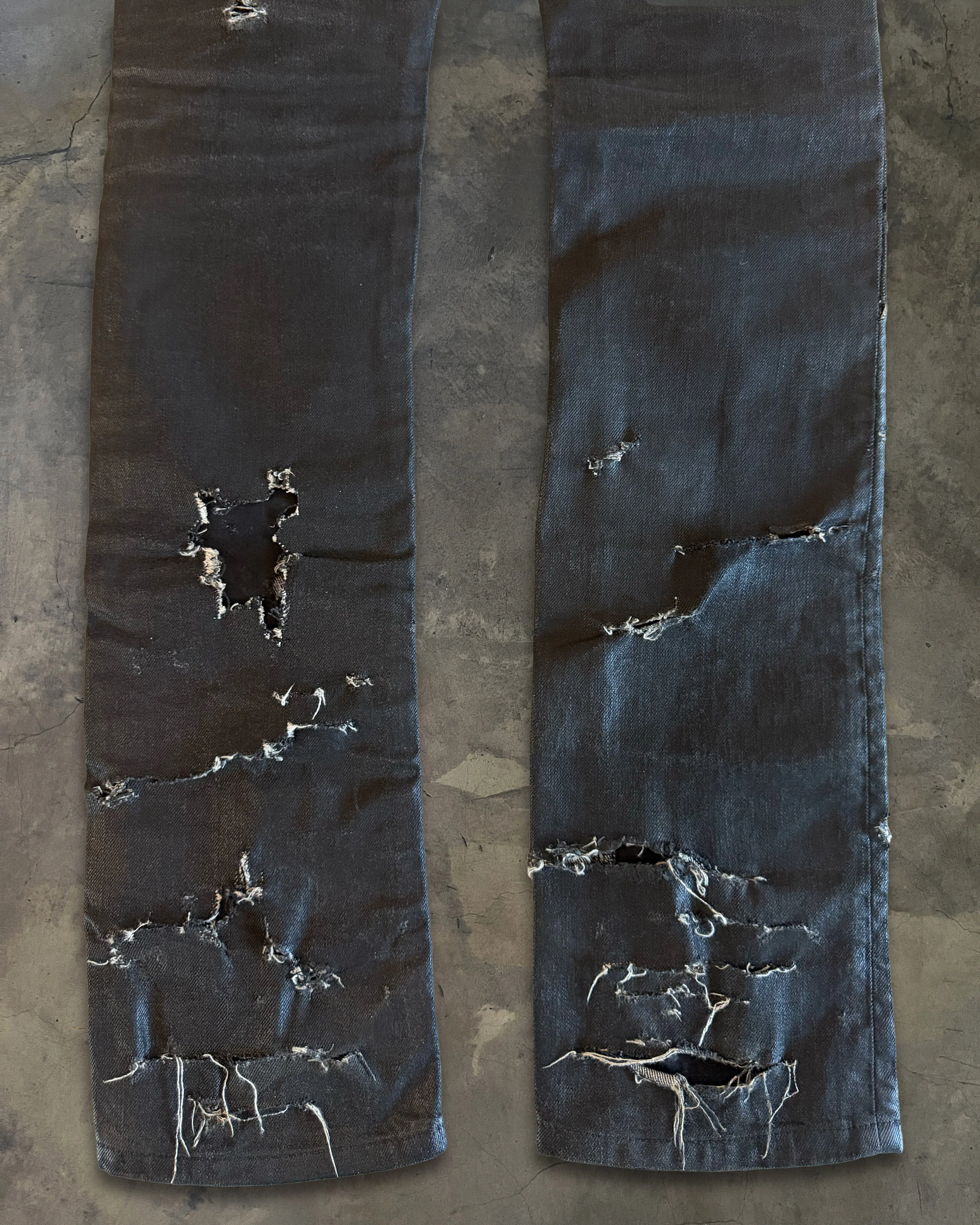DIOR HOMME SS2004 "STRIP" WAXED DENIM - Image 5