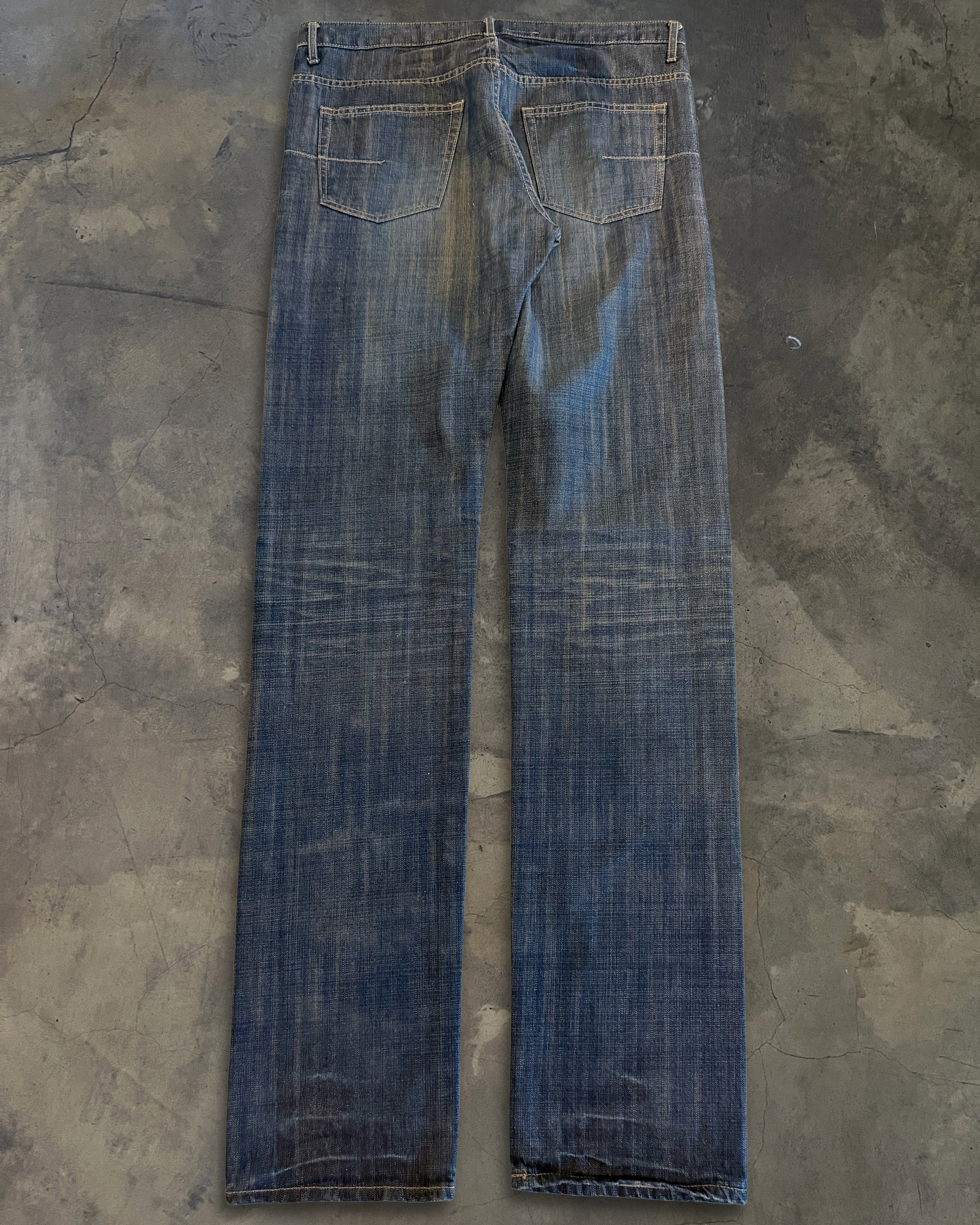 DIOR HOMME SS2005 'BECK' BLUE GLITTER JEANS - Image 4
