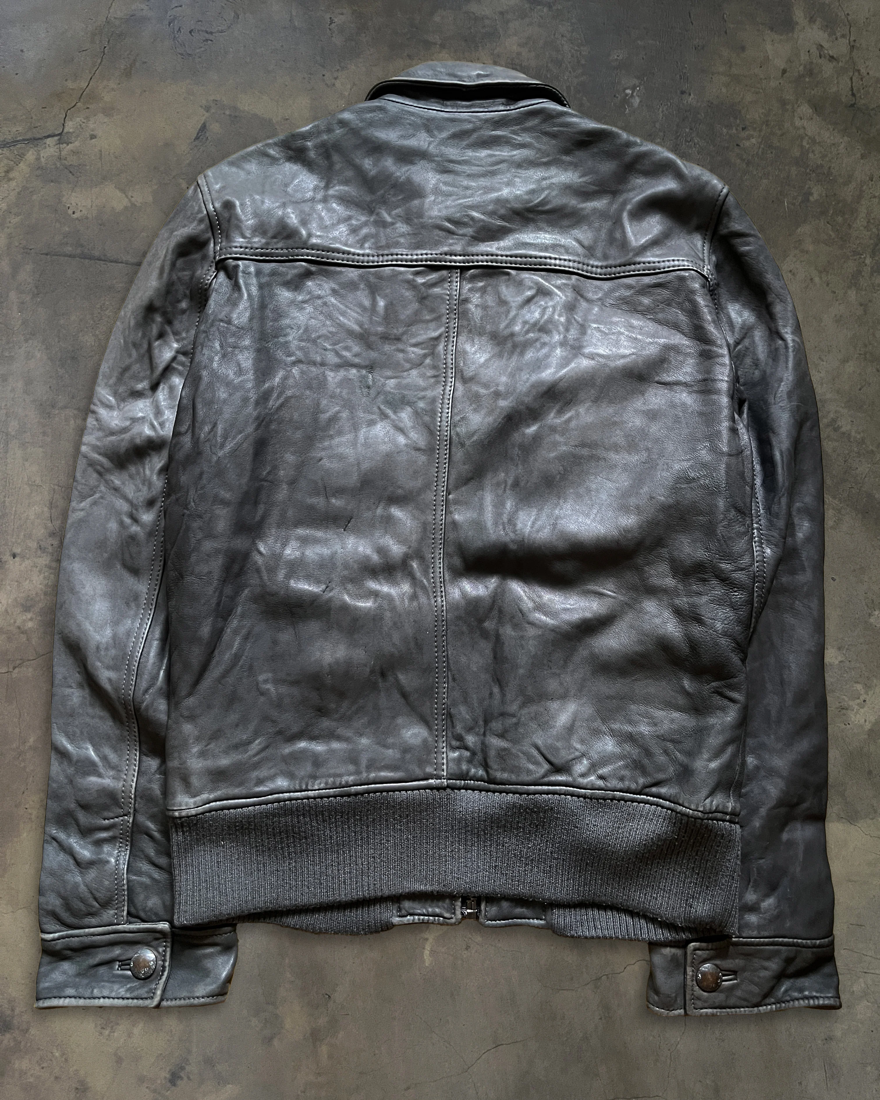 DOLCE GABBANA AW2007 RUNWAY 6 POCKET LEATHER JACKET - Image 6