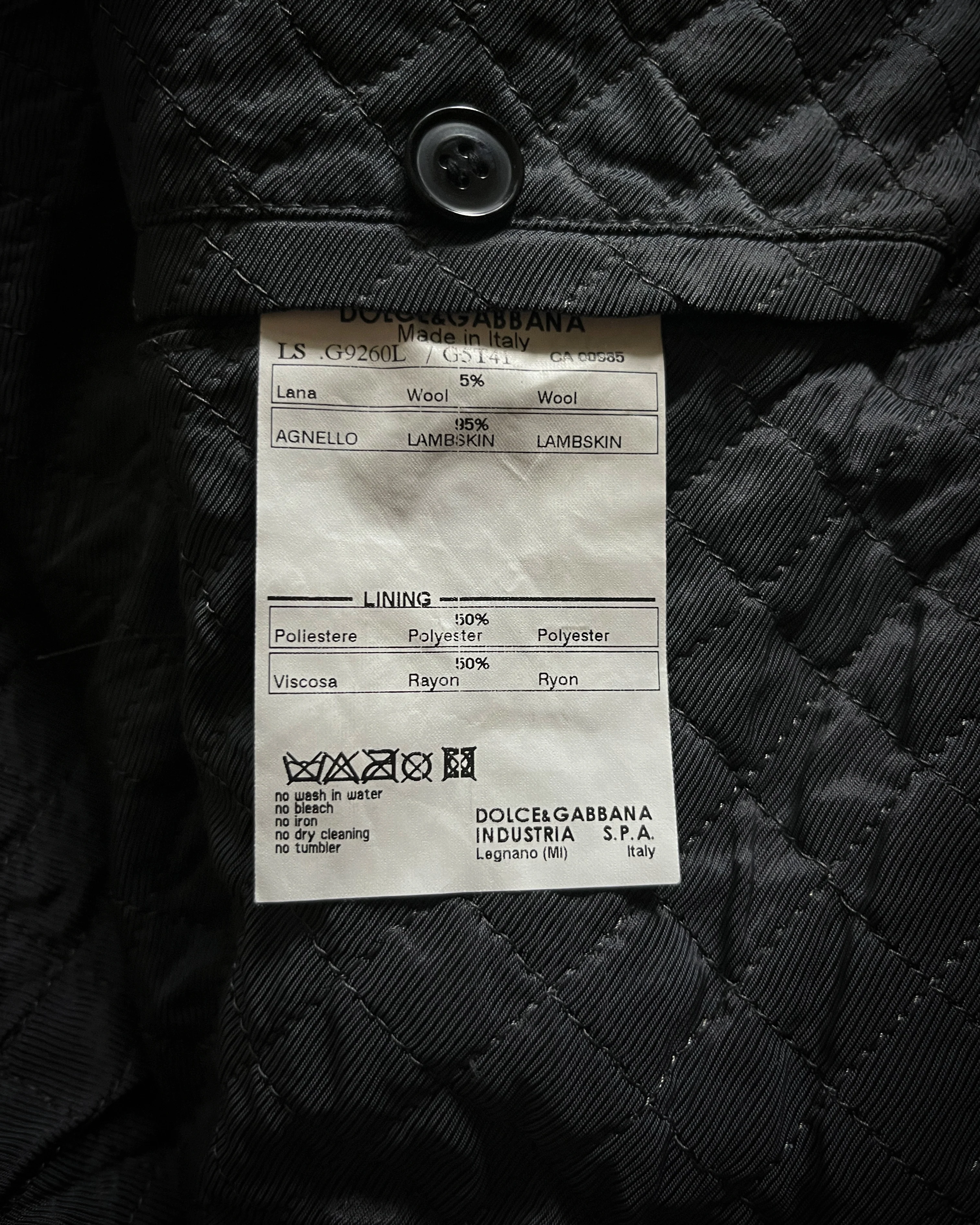 DOLCE GABBANA AW2007 RUNWAY 6 POCKET LEATHER JACKET - Image 7