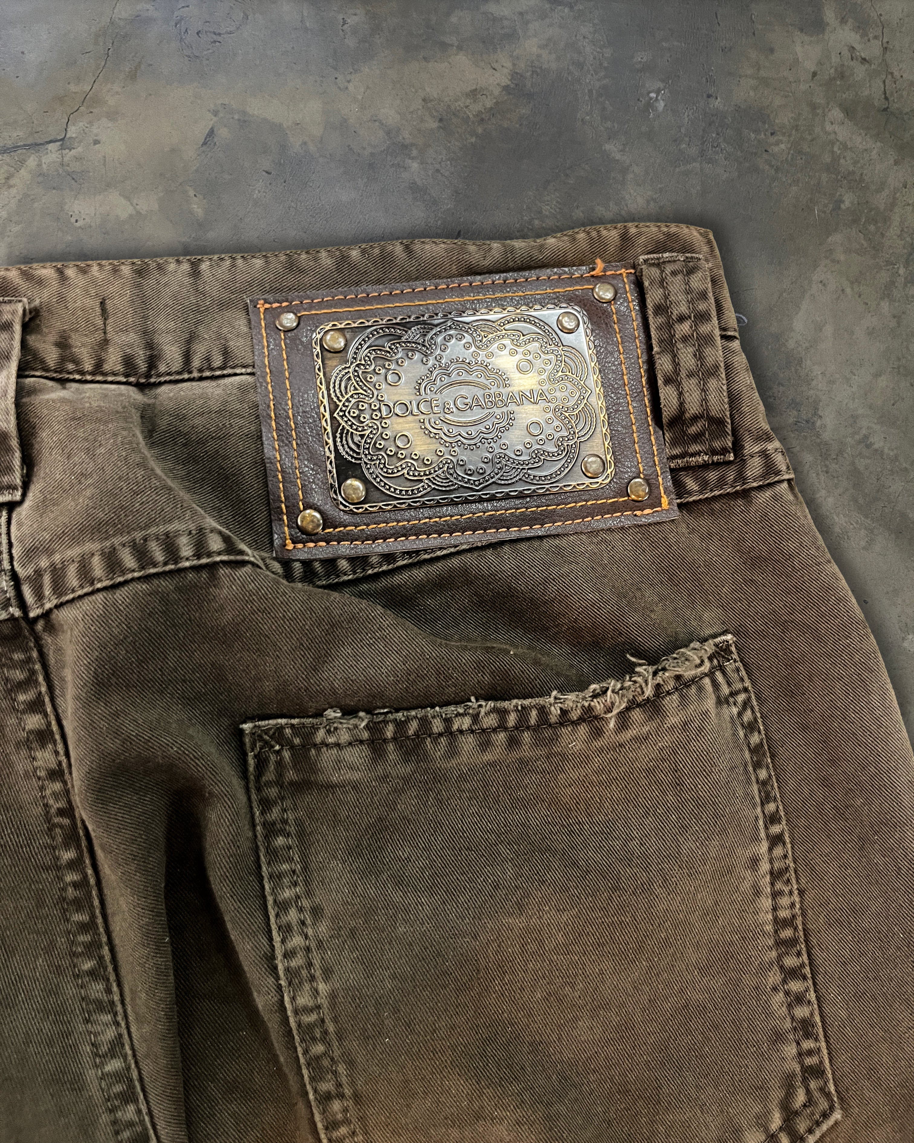 DOLCE GABBANA FLARED CRASH DENIM - Image 6
