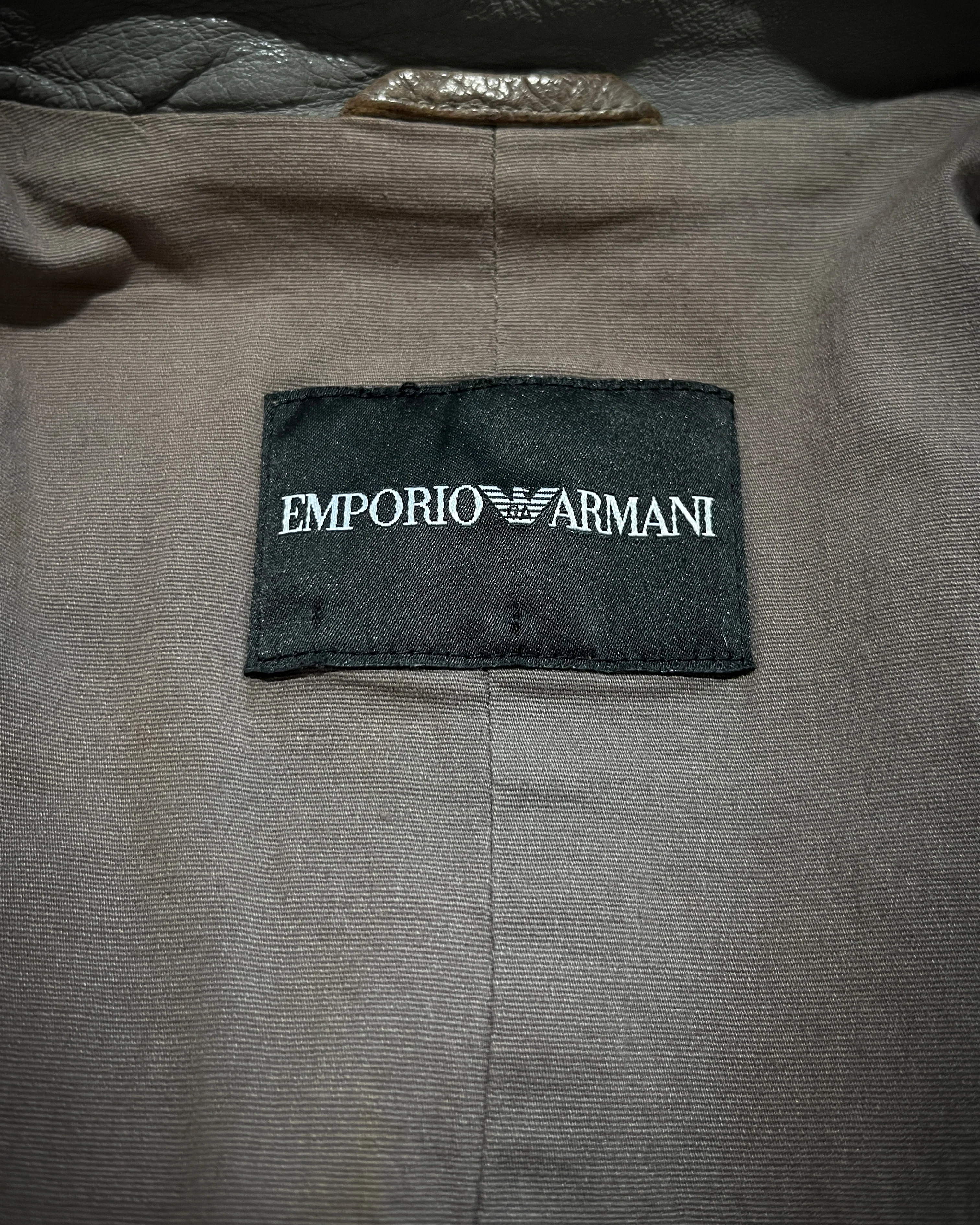 EMPORIO ARMANI SS2012 ASYMMETRICAL LAMBSKIN JACKET - Image 8