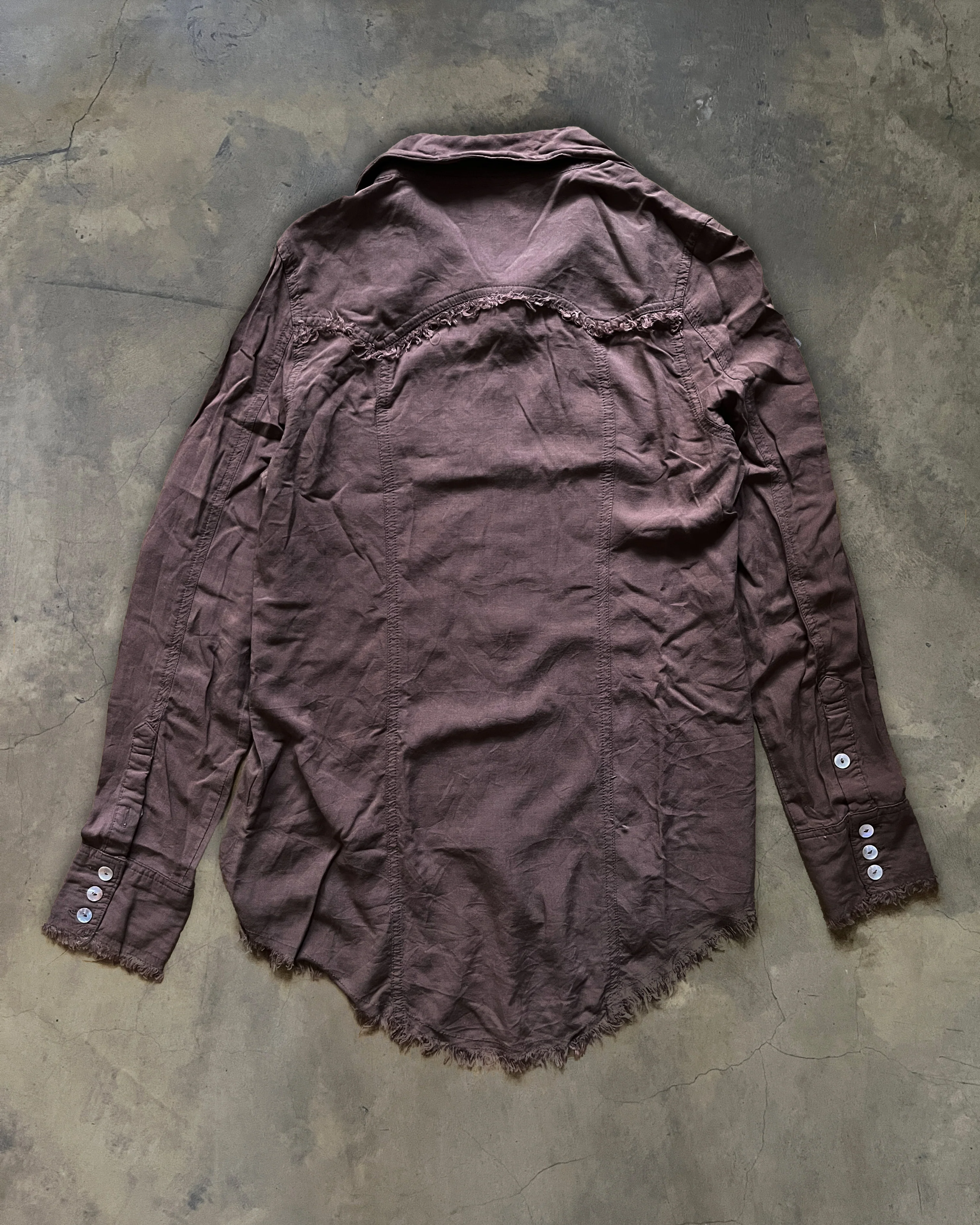 GOA DISTRESSED HEM BUTTON UP - Image 4