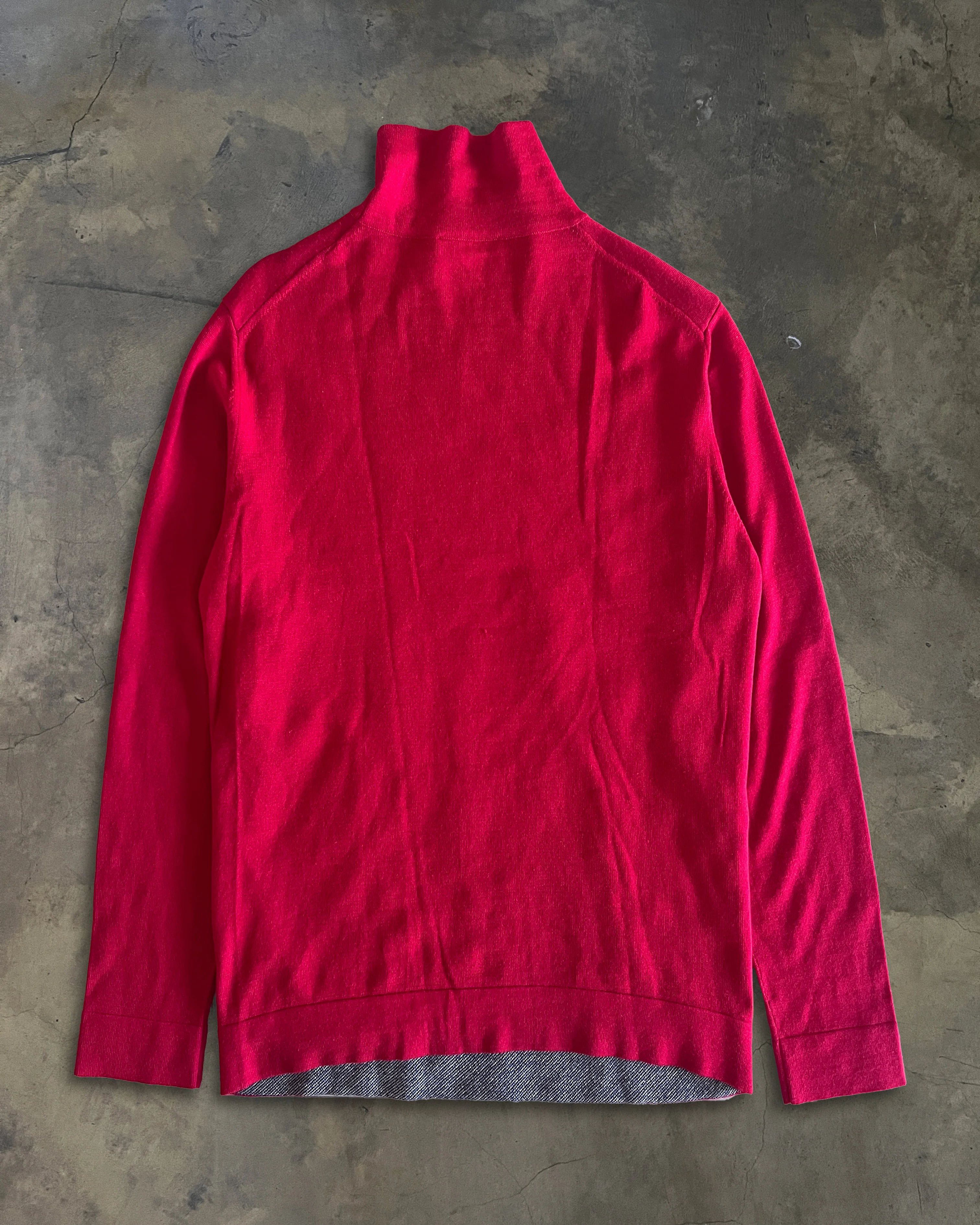 GOSHA RUBCHINSKIY RED ANGEL PRINT POLONECK SWEATER - Image 4