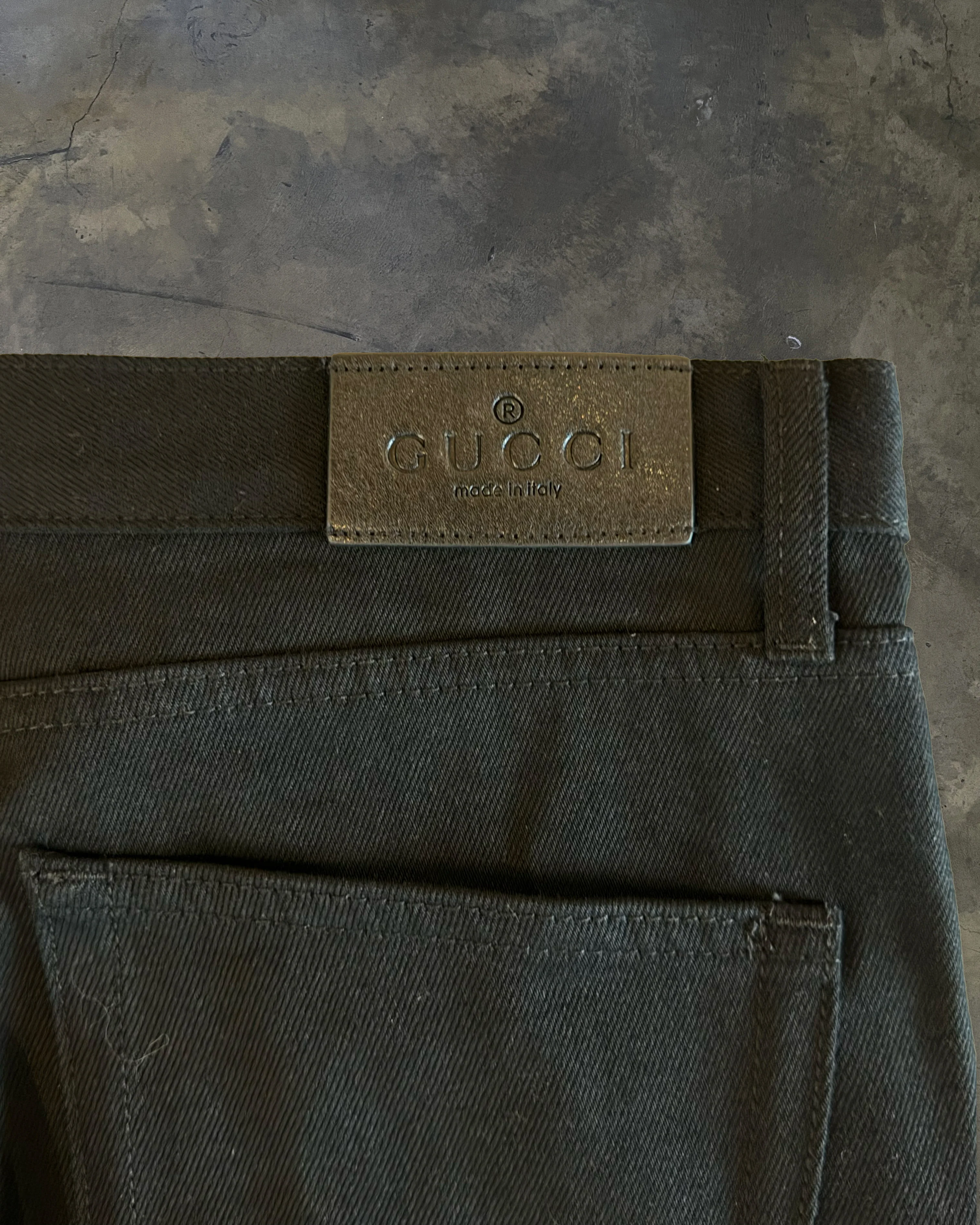 GUCCI AW2025 HORSE BIT EMBELLISHED BLACK DENIM - Image 5