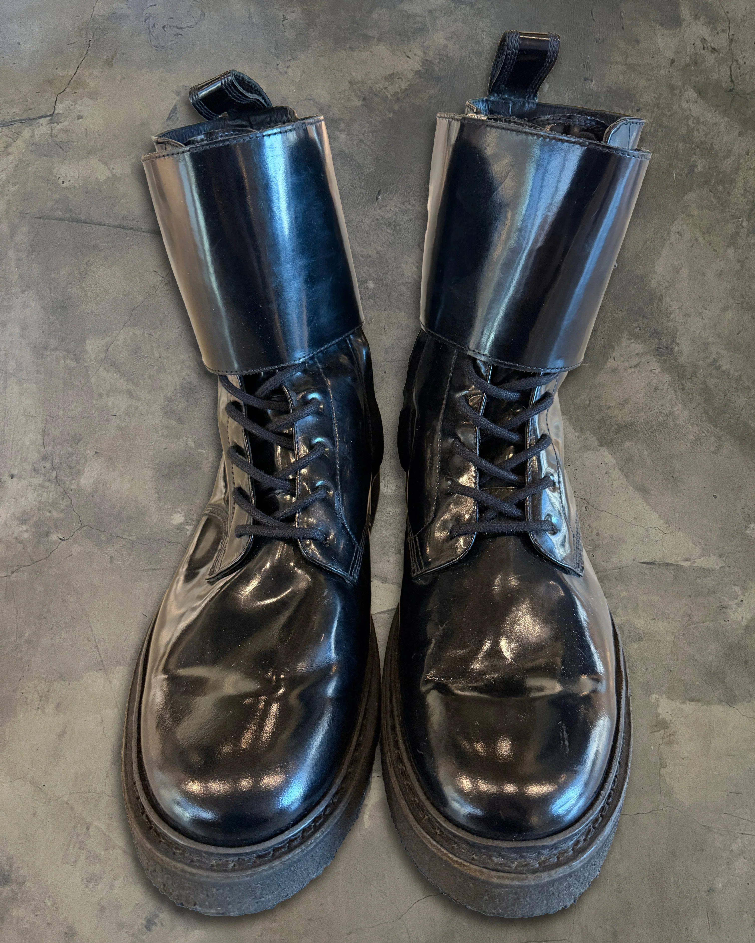 H&M X BALMAIN PATENT LEATHER BOOTS - Image 2