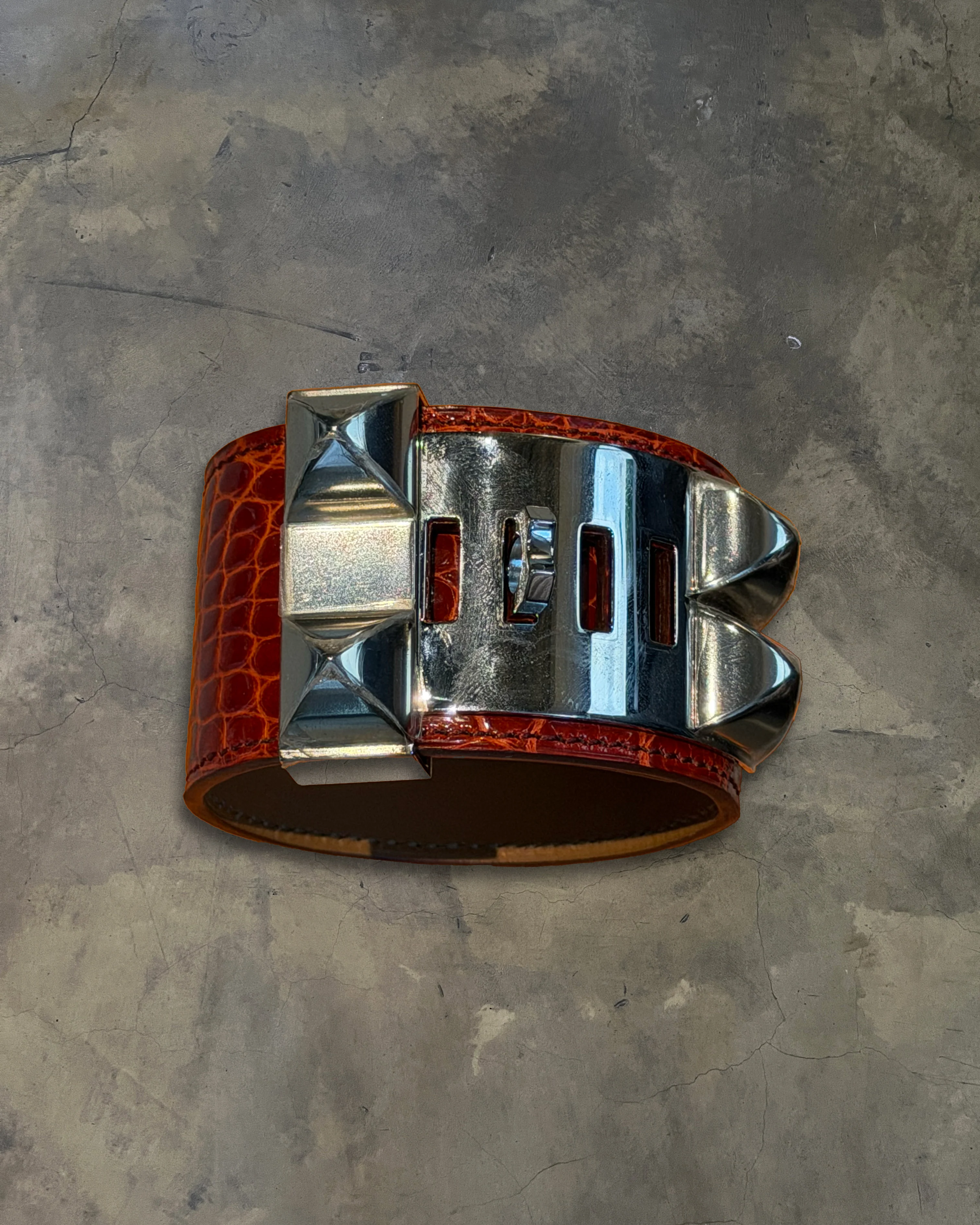 HERMES COLLIER DE CHIEN CROC BRACELET - Image 2