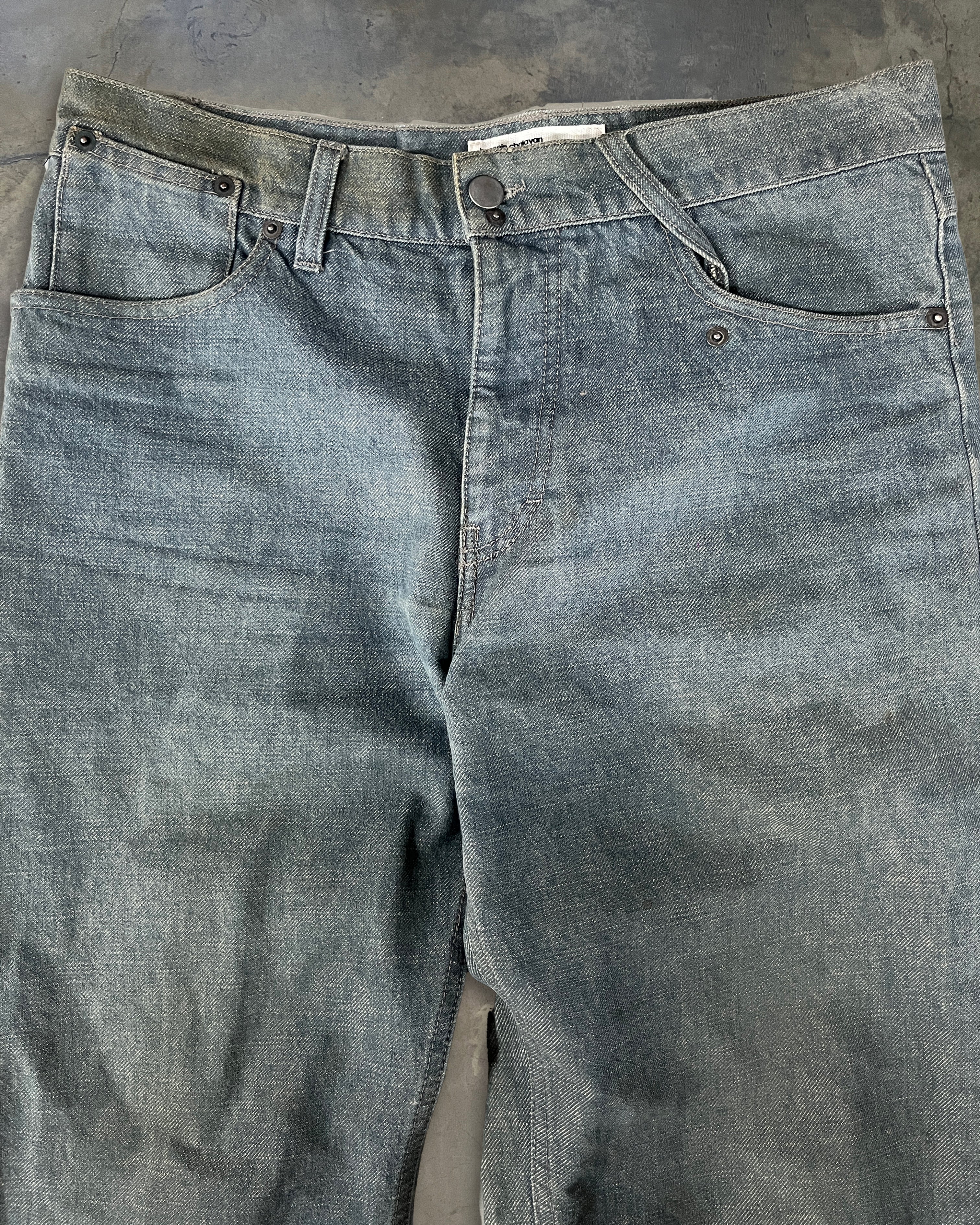 HUSSEIN CHALAYAN SS2005 ASYMMETRICAL JEANS - Image 2
