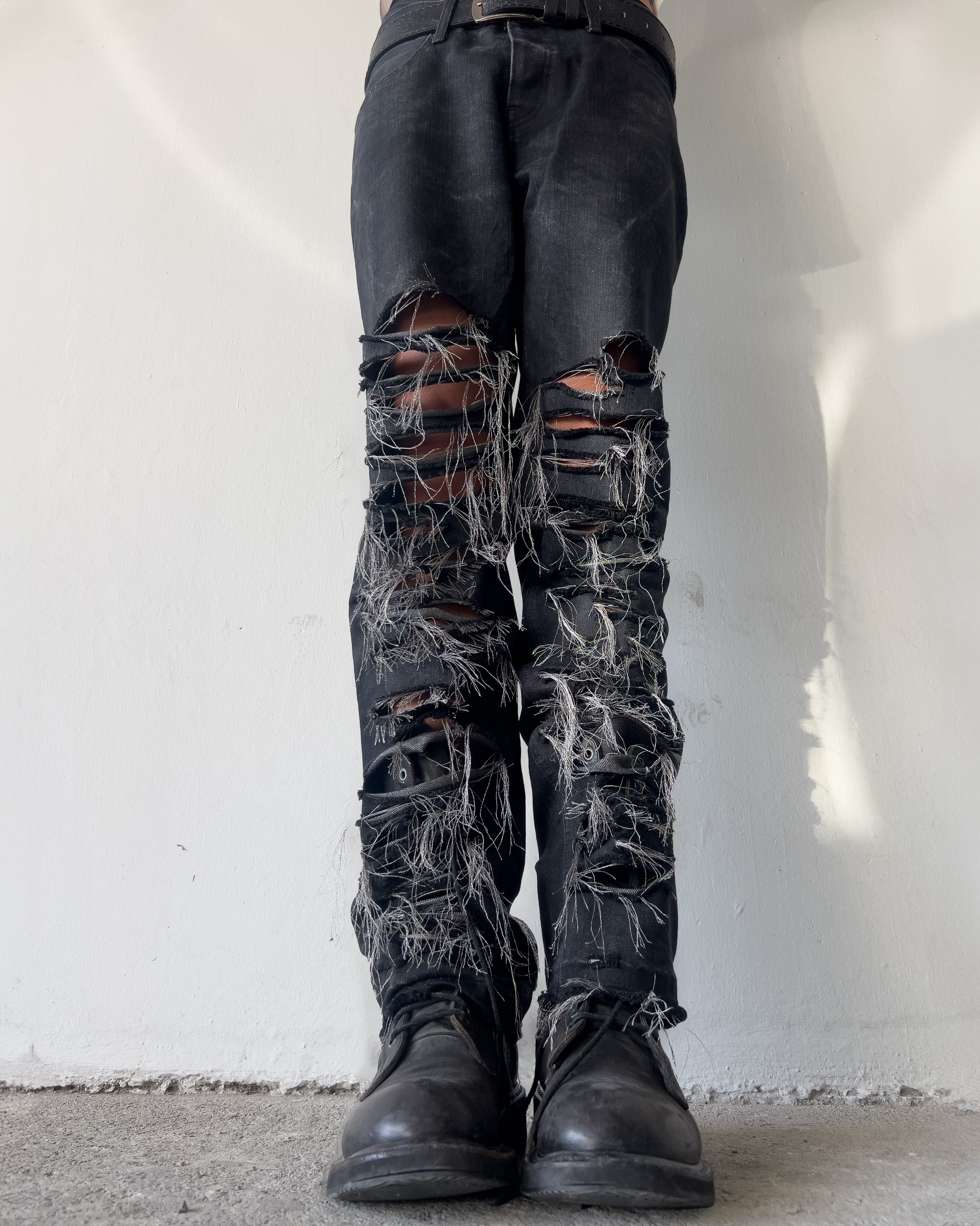 IFSIXWASNINE DISTRESSED FRAYED DENIM - Image 6