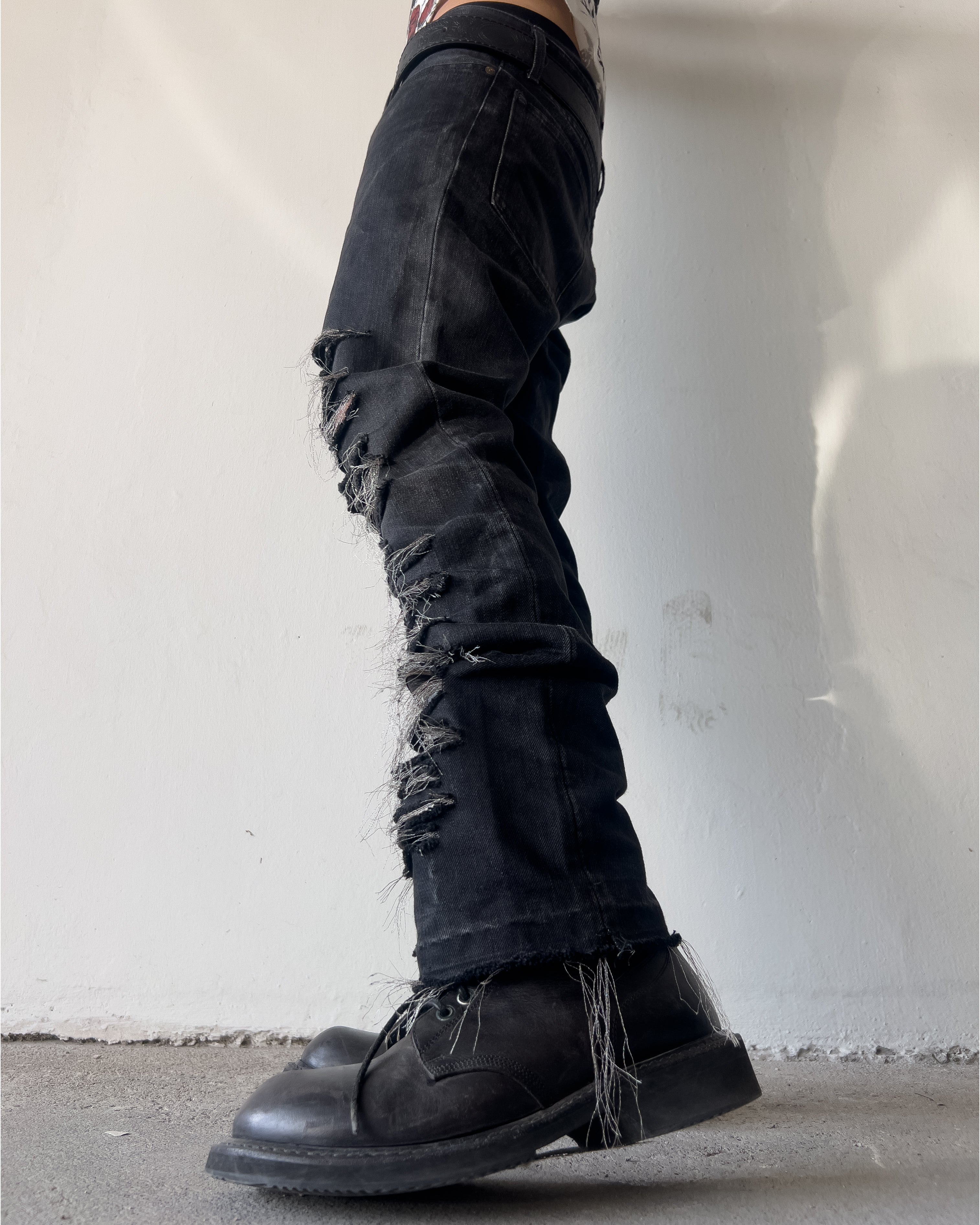 IFSIXWASNINE DISTRESSED FRAYED DENIM - Image 8