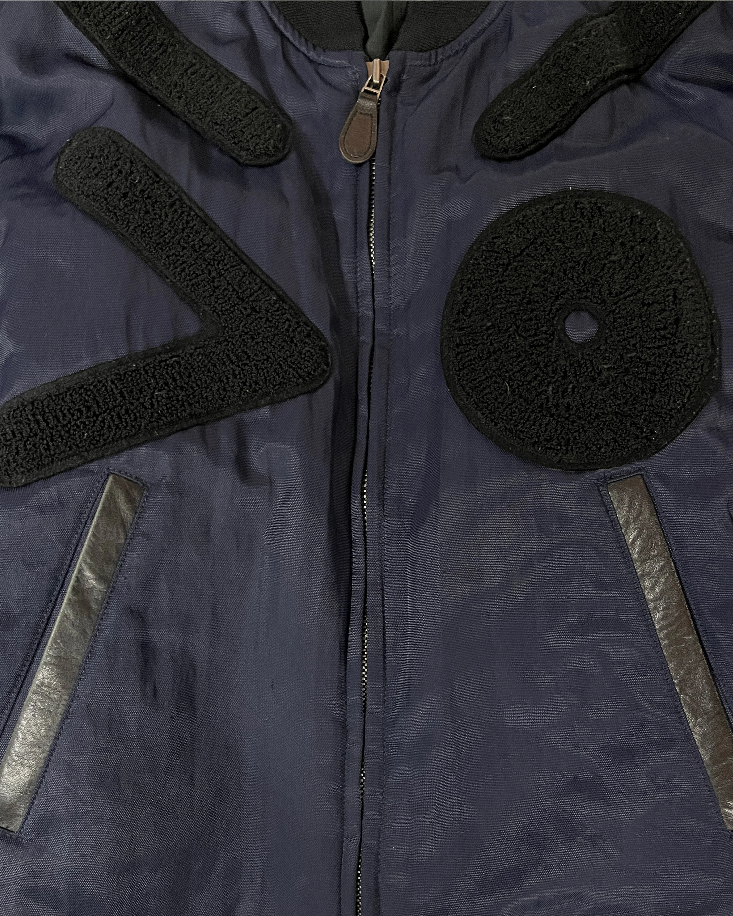 ISSEY MIYAKE SS1994 HYBRID BOMBER WITH PATCH APPLIQUE DETAILING - Image 3
