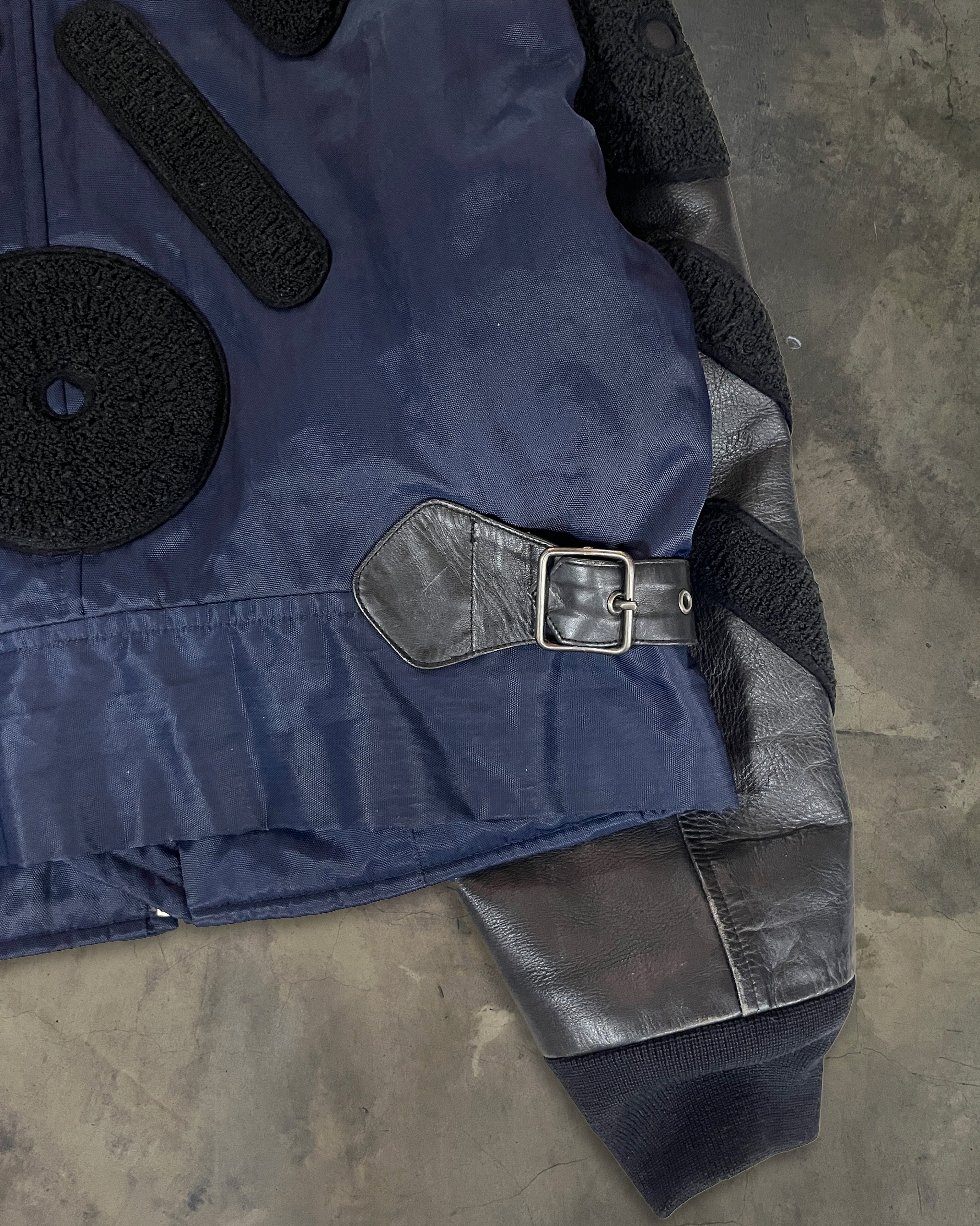 ISSEY MIYAKE SS1994 HYBRID BOMBER WITH PATCH APPLIQUE DETAILING - Image 7