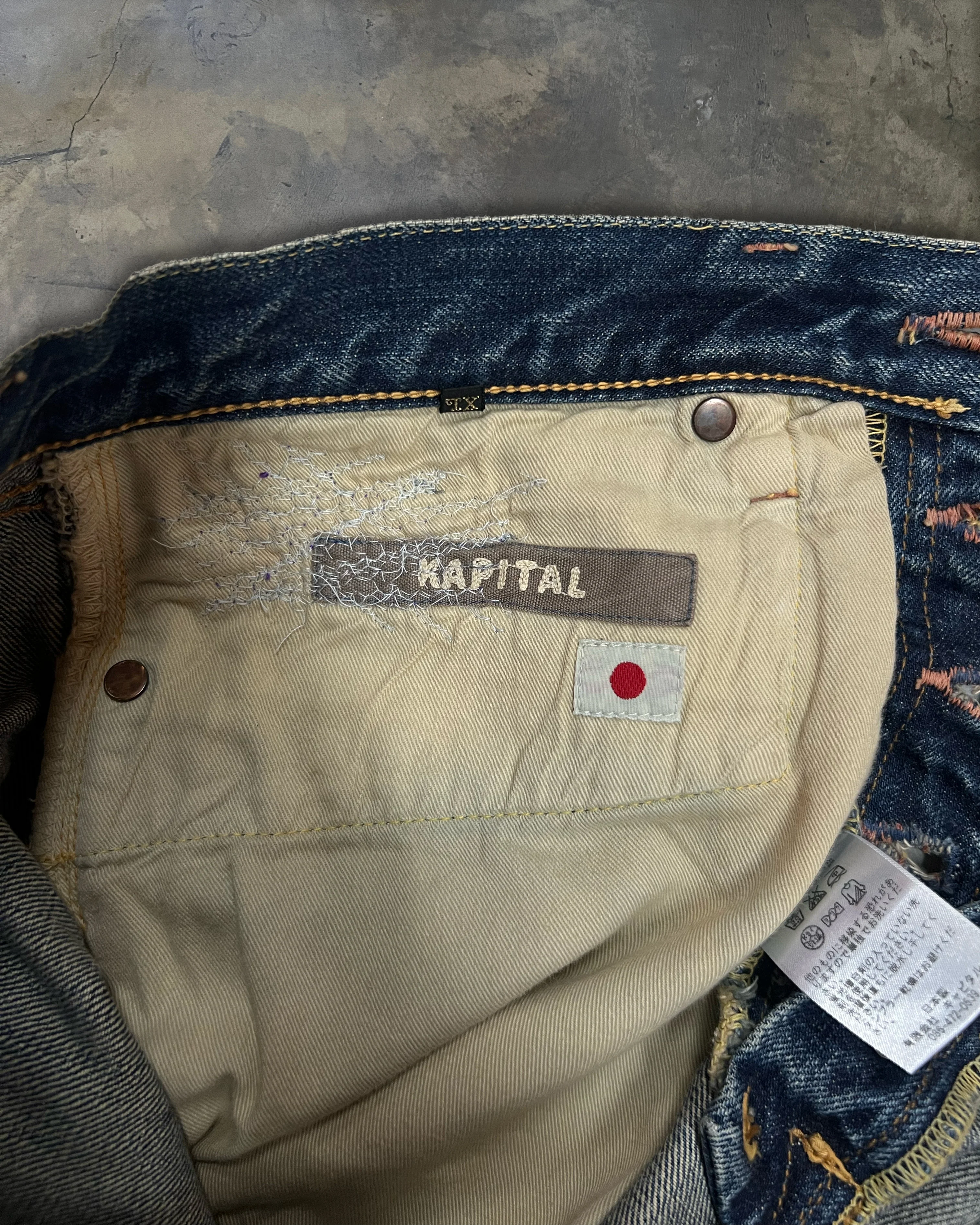 KAPITAL KOUNTRY BORO CHEETAH PATCHWORK DENIM SHORTS - Image 9