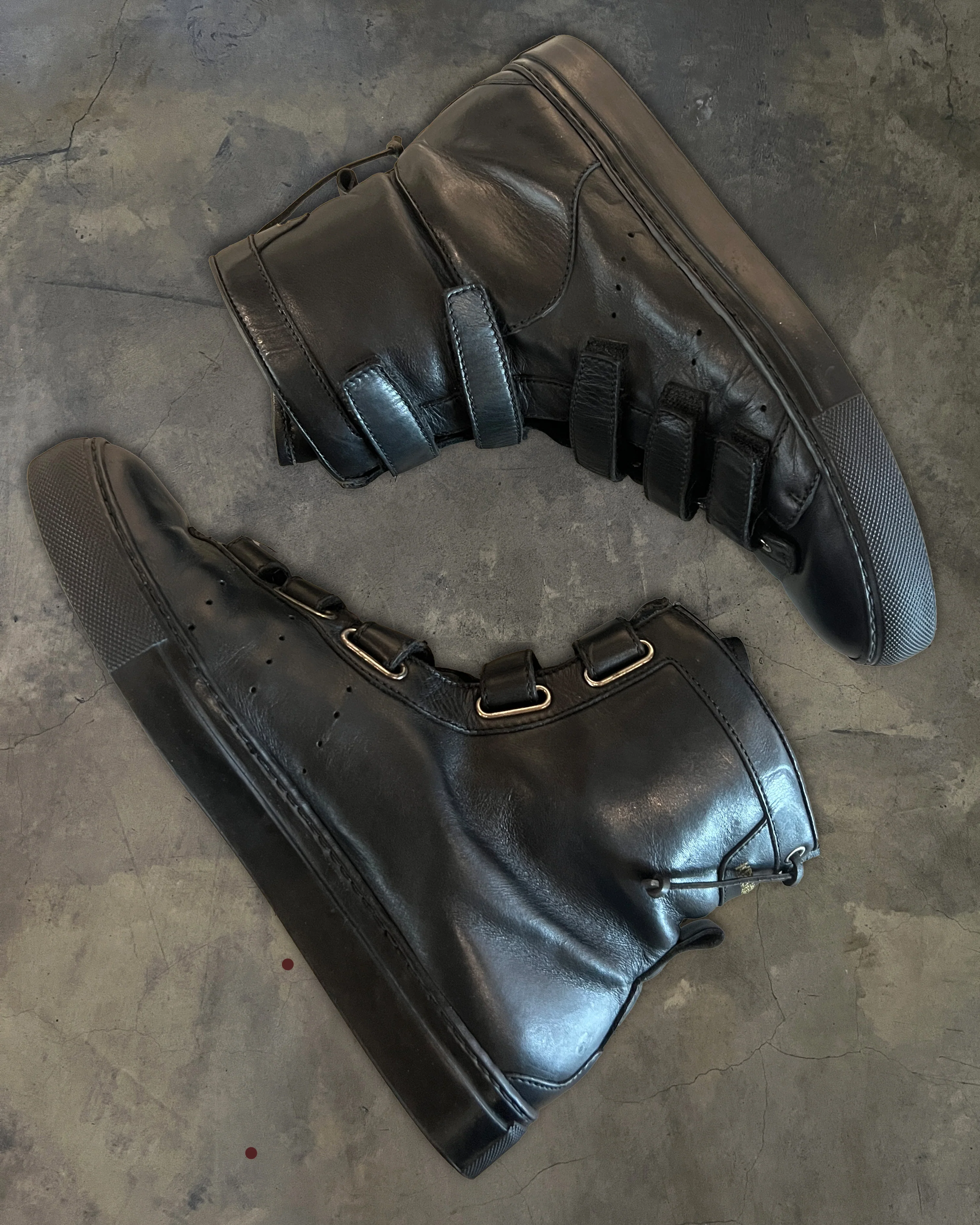 KRIS VAN ASSCHE ASYMMETRICAL VELCRO HI TOPS - Image 3