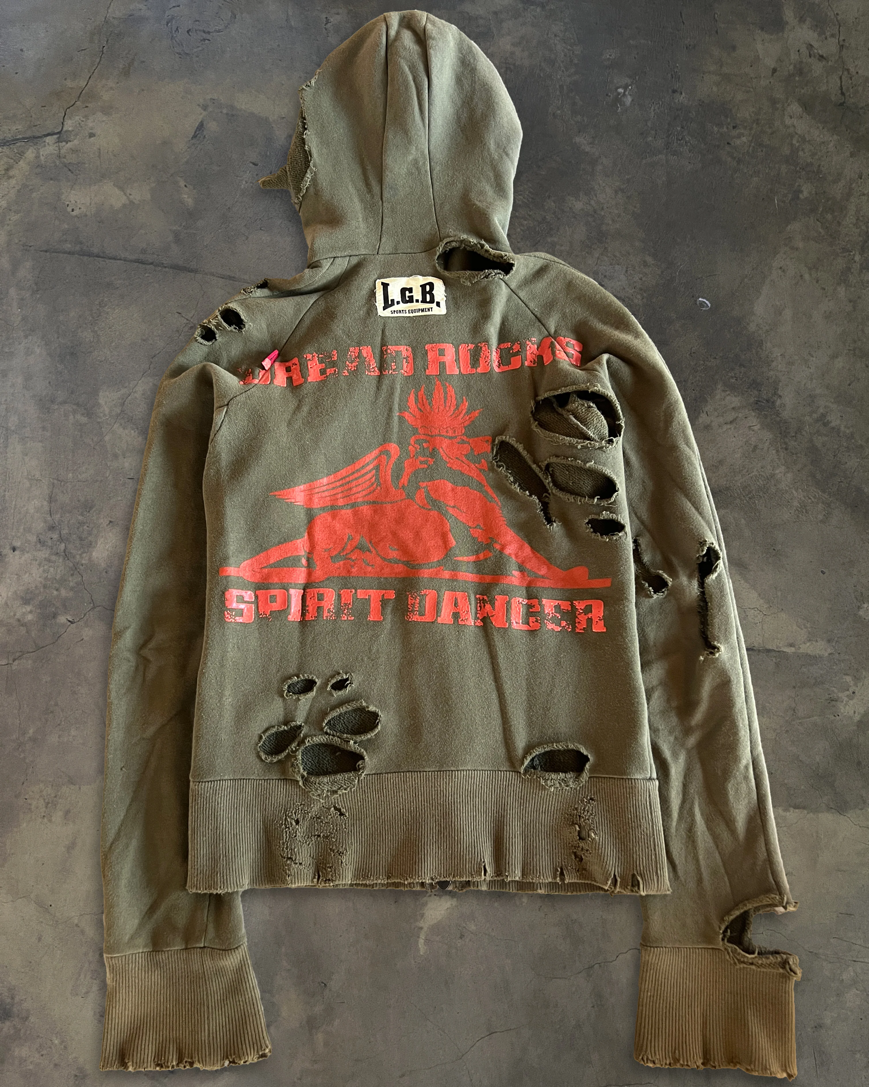 L.G.B "SPIRIT DANCER" DISTRESSED HOODIE - Image 6