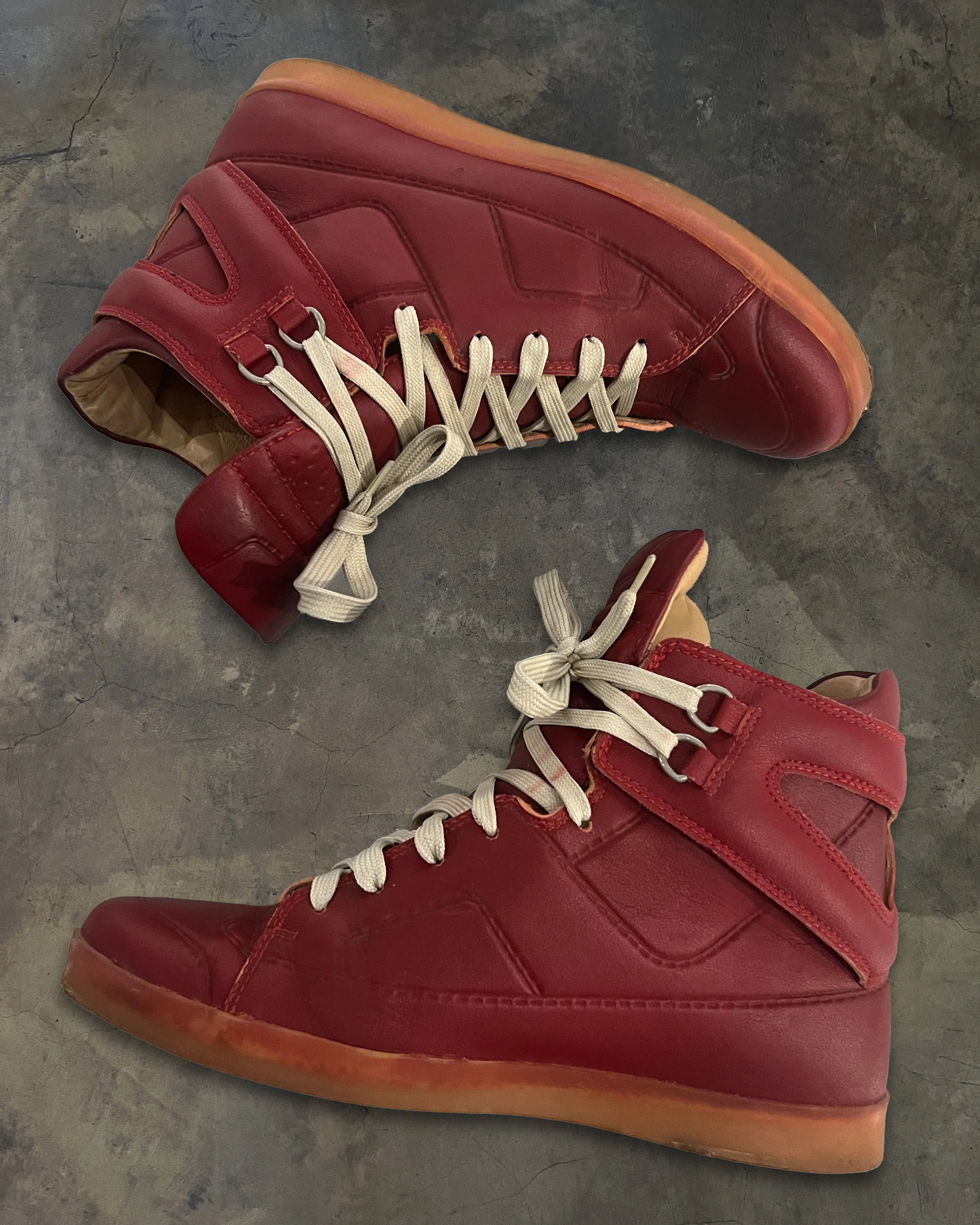MAISON MARGIELA X H&M TROMPE L'OEIL HIGH TOP SNEAKERS - Image 4