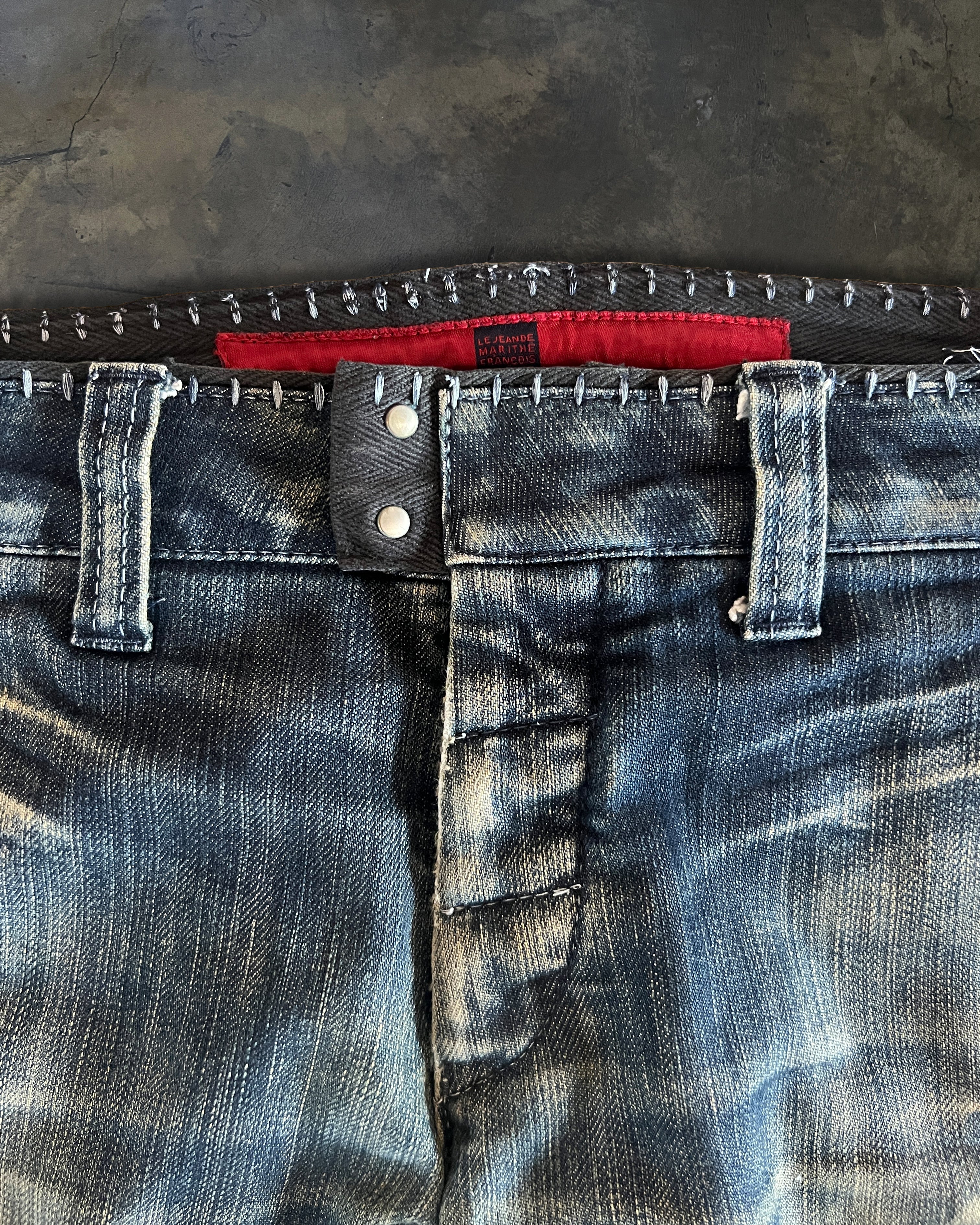 MARITHÉ FRANÇOIS GIRBAUD BIKER STITCHED DENIM - Image 3