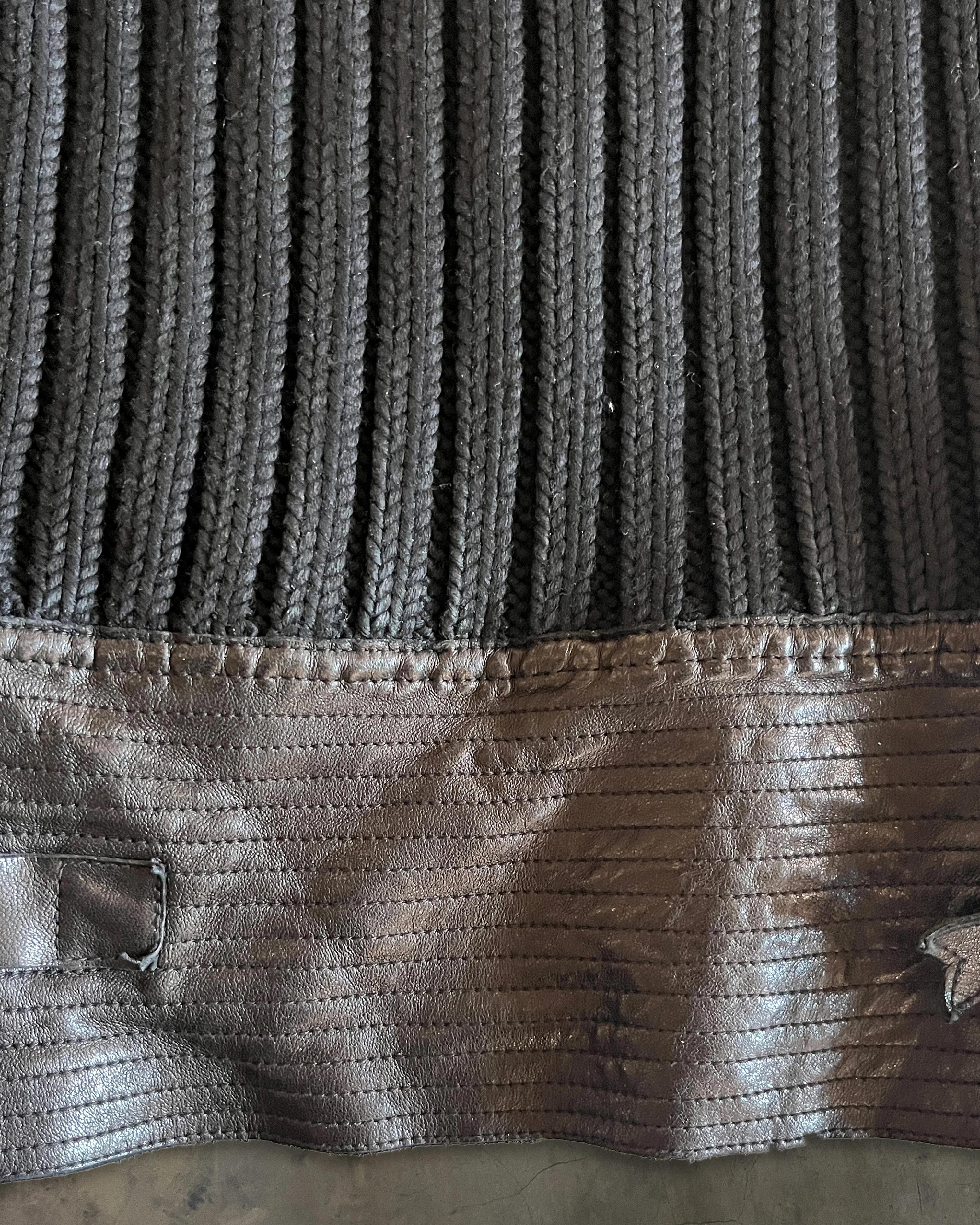 MICHEL BERANDI AW2009 KNIT LEATHER JACKET - Image 8