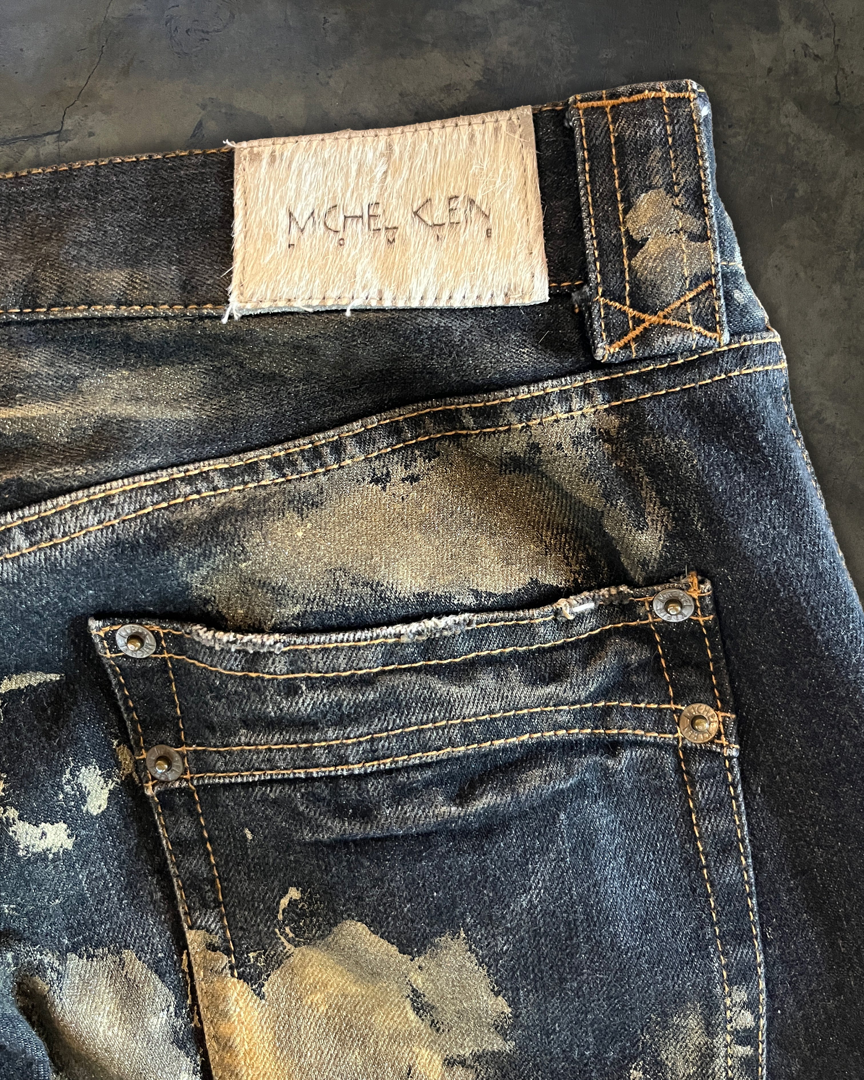 MICHEL KLEIN GOLD PAINT DENIM - Image 6
