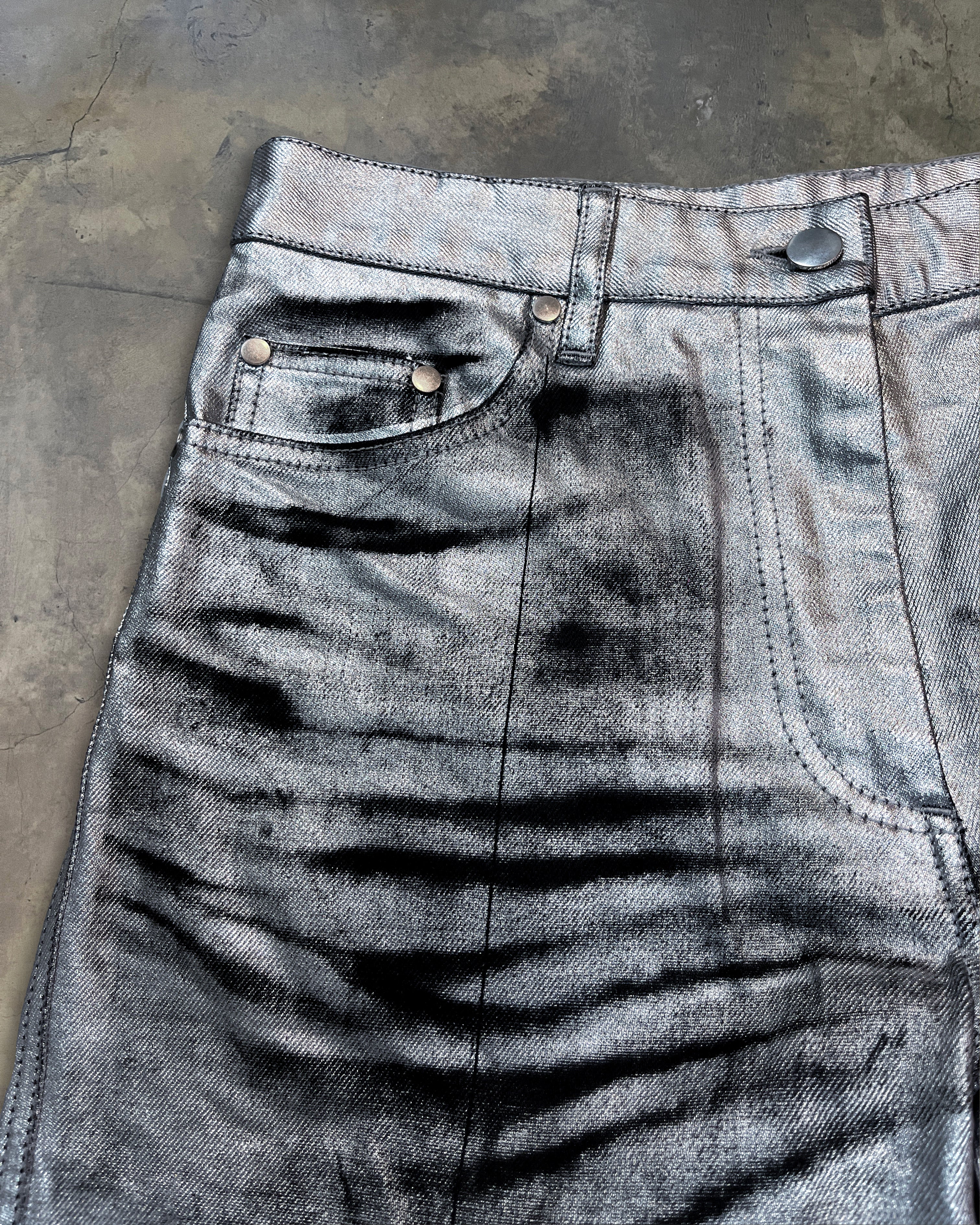 PETER DO PAINTED STRAIGHT EDGE STRAIGHT LEG JEANS - Image 4