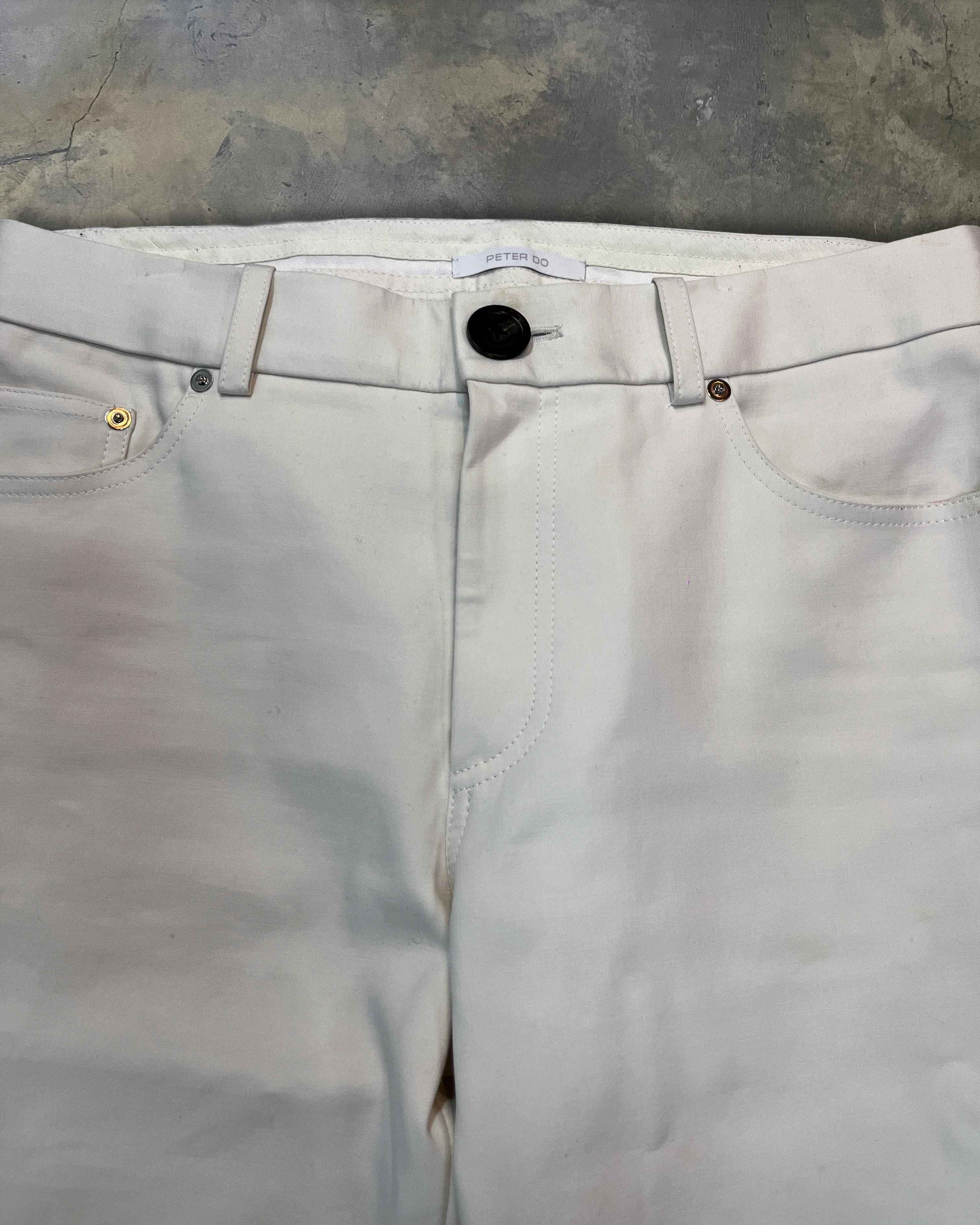 PETER DO PANELED COTTON-TWILL AND FAUX LEATHER STRAIGHT-LEG TROUSERS - Image 3